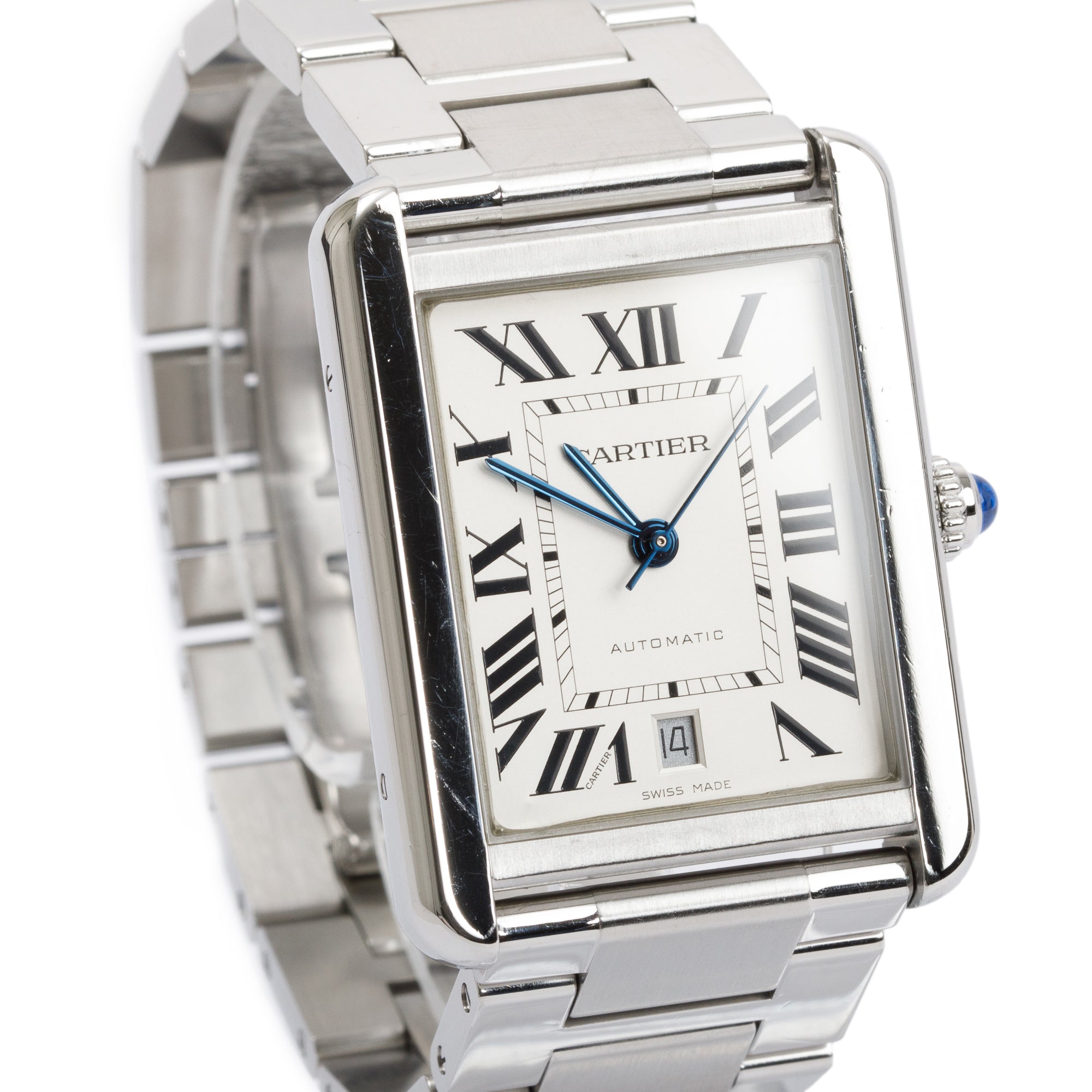 Cartier Stainless Steel Tank Solo XL 31 MM Automatic Watch w/ Box & Papers