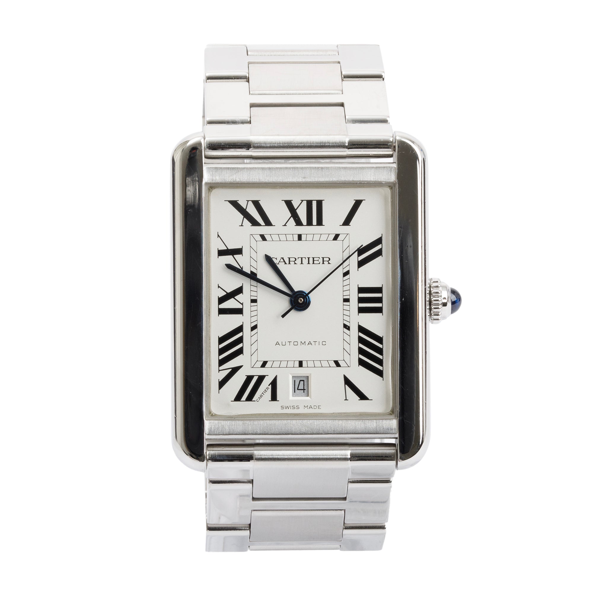Cartier Stainless Steel Tank Solo XL 31 MM Automatic Watch w/ Box & Papers