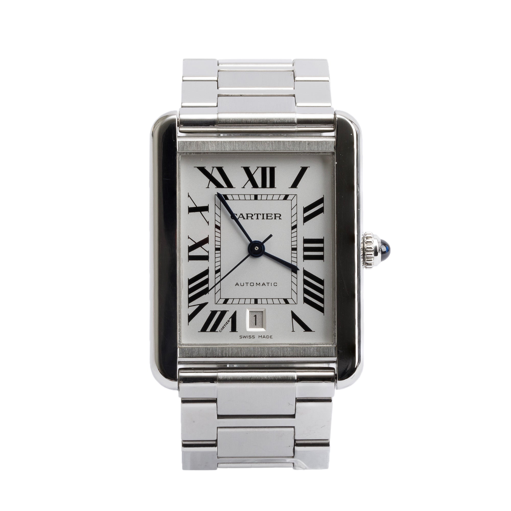 Cartier Stainless Steel Tank Solo XL 31 MM Automatic Watch w/ Box & Papers