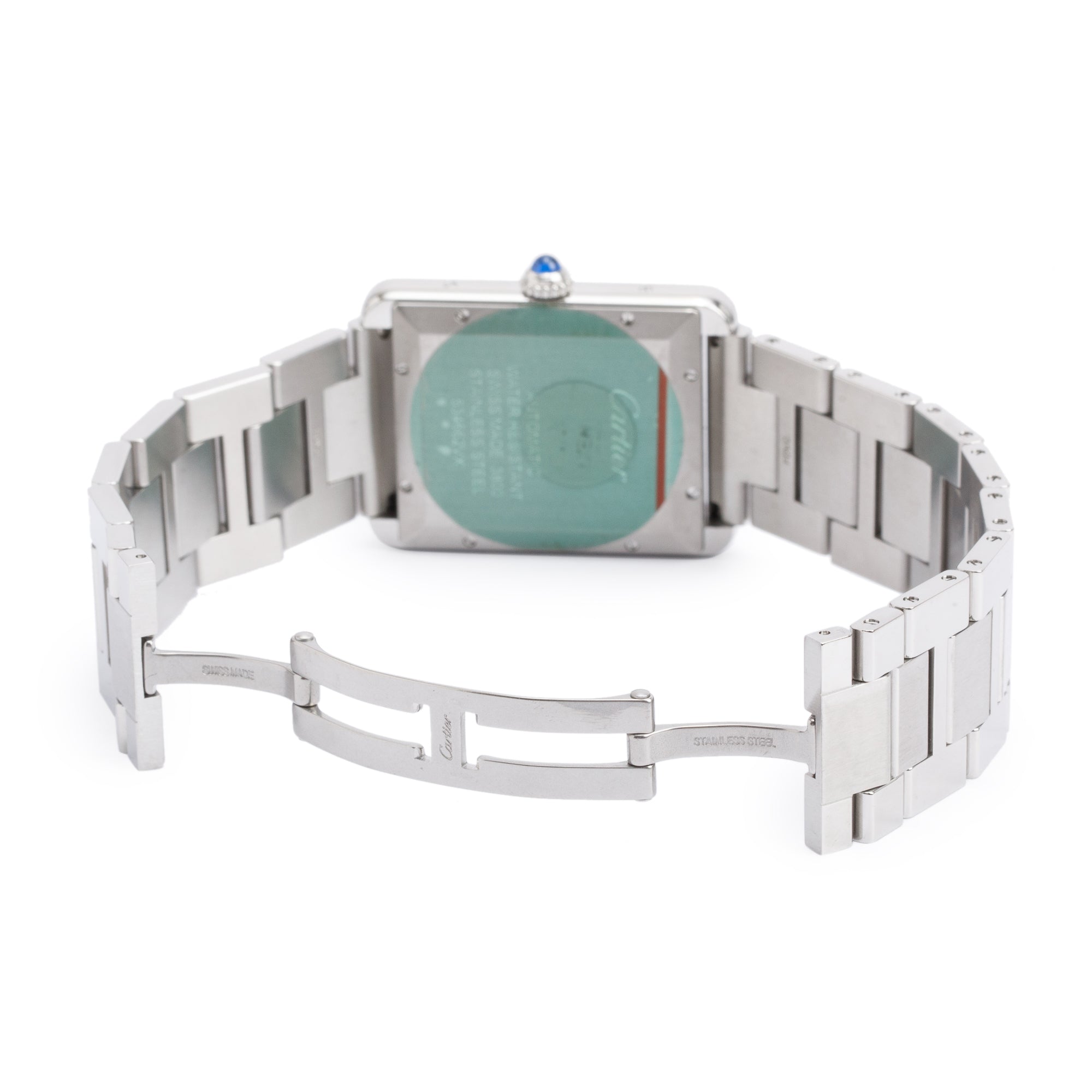 Cartier Stainless Steel Tank Solo XL Automatic Watch 3800 w/ Box & Papers