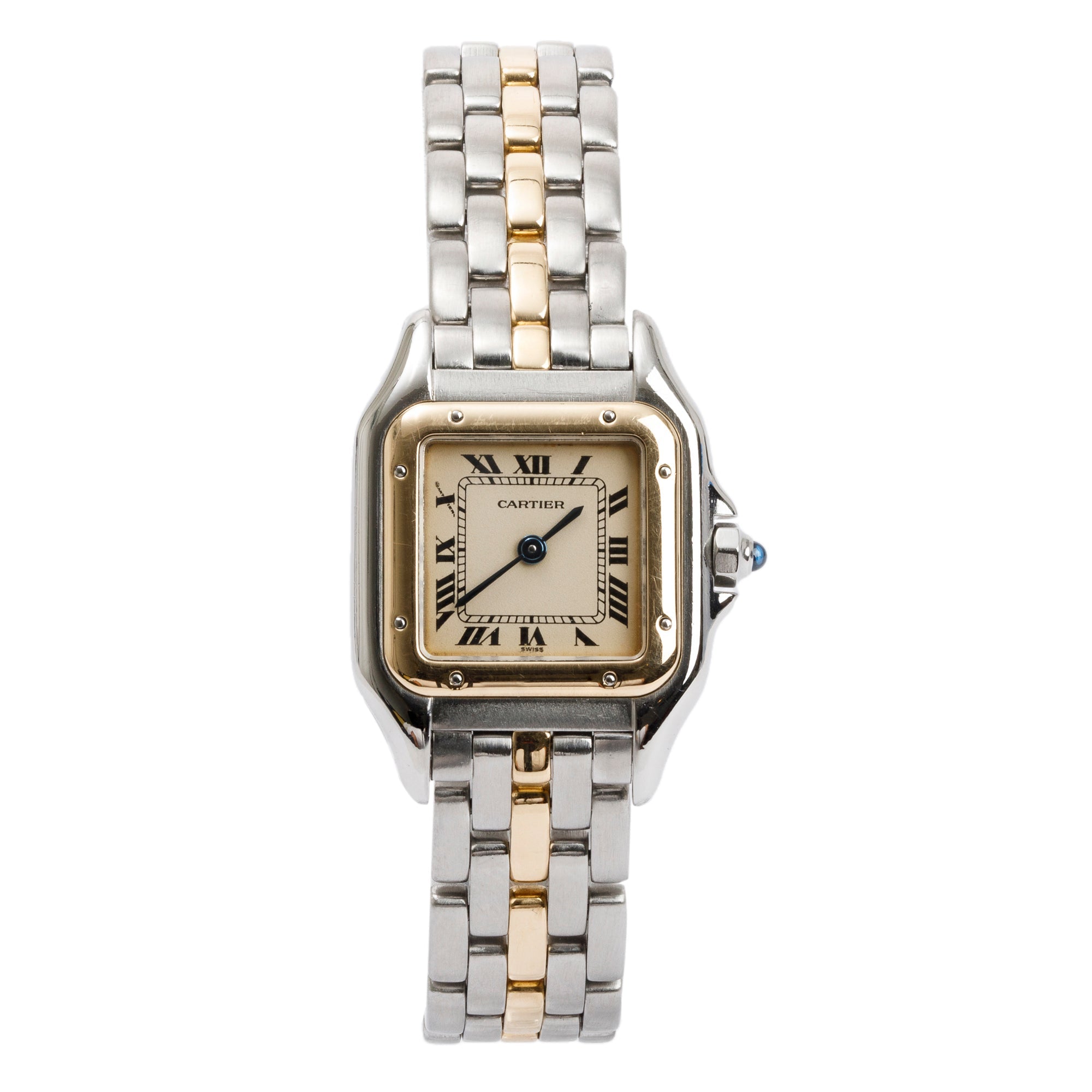 Cartier Steel & 18k Yellow Gold 1-Row Gold Panthere de Cartier Watch, Small Model