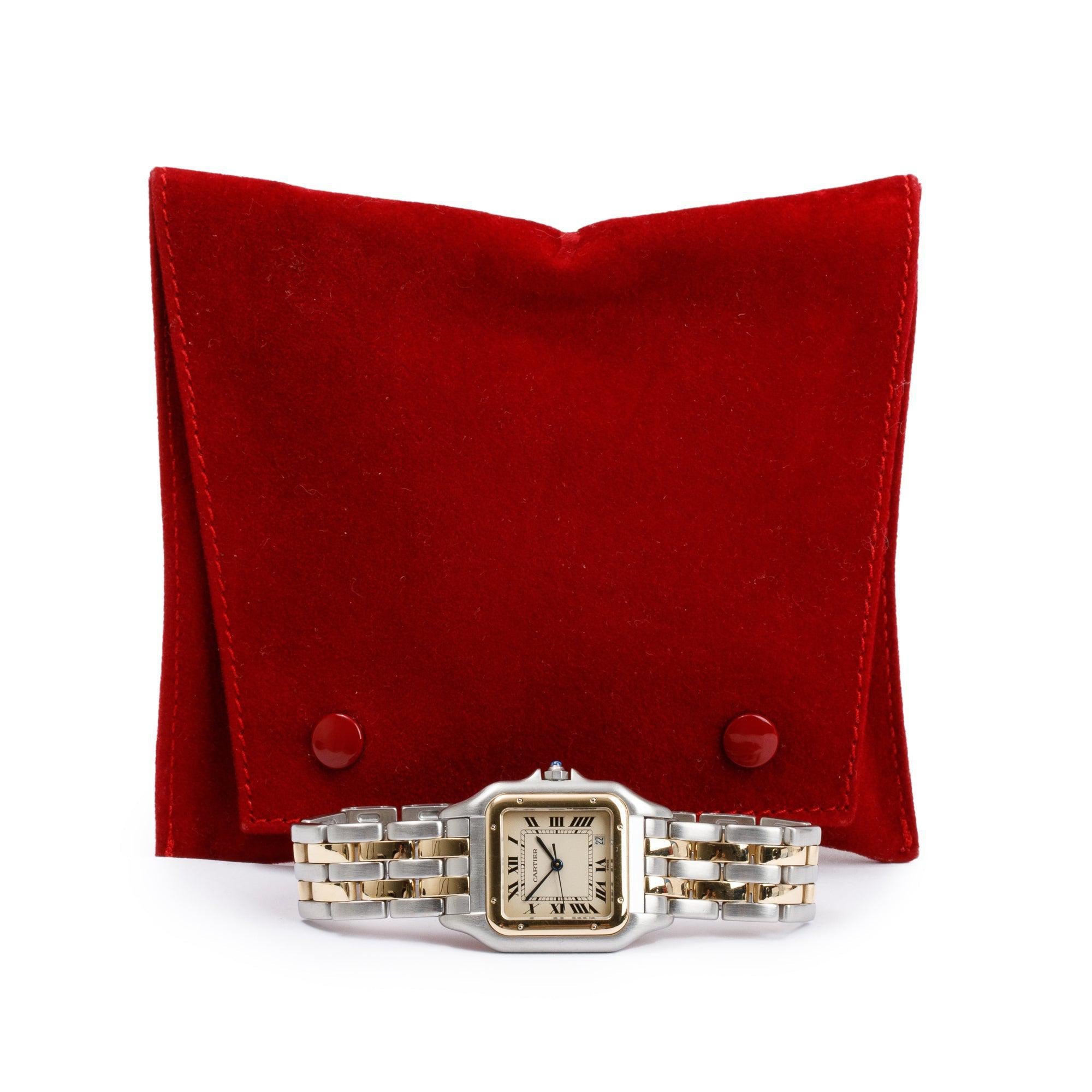 Cartier Steel & 18k Yellow Gold Panthere de Cartier Watch, Medium Model
