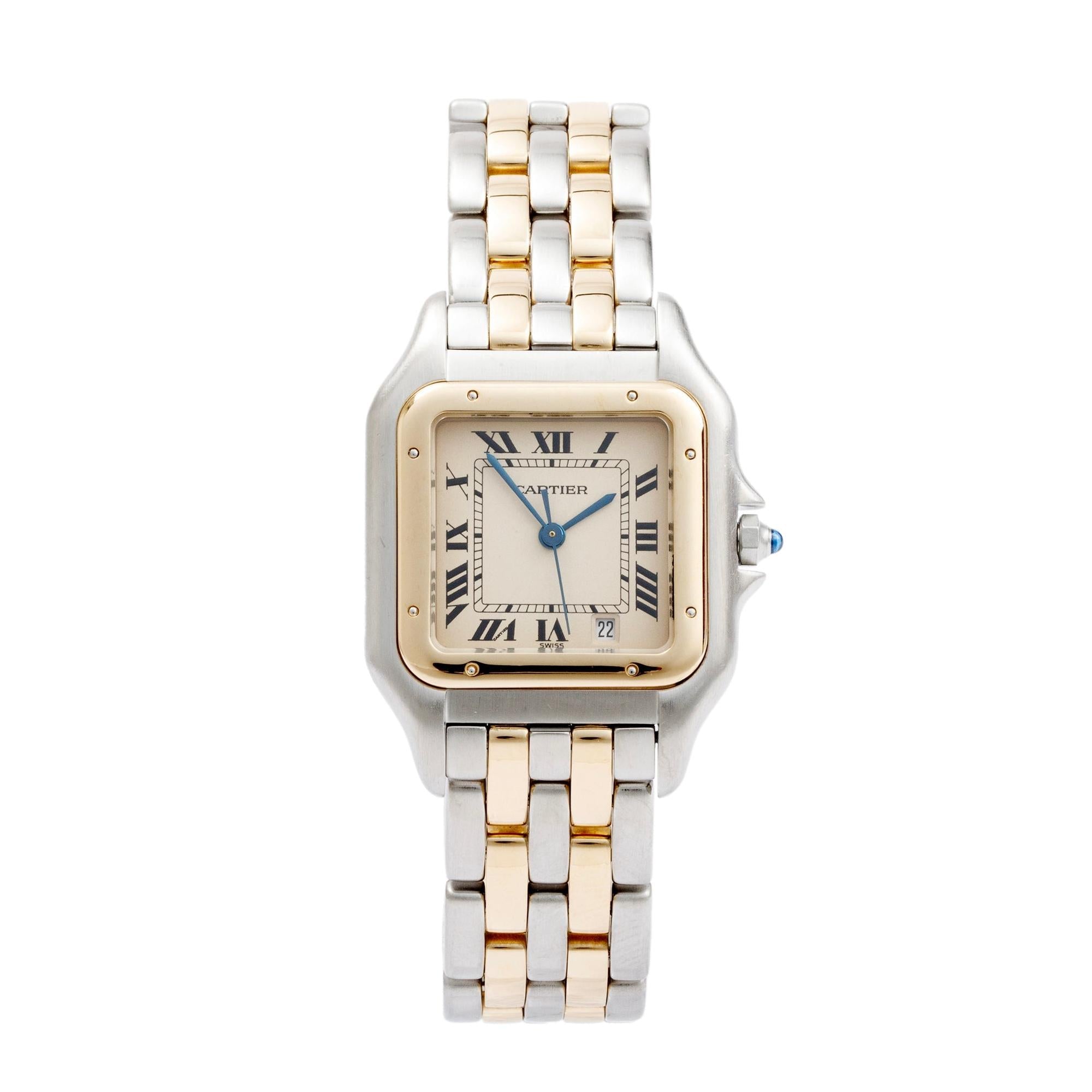 Cartier Steel & 18k Yellow Gold Panthere de Cartier Watch, Medium Model