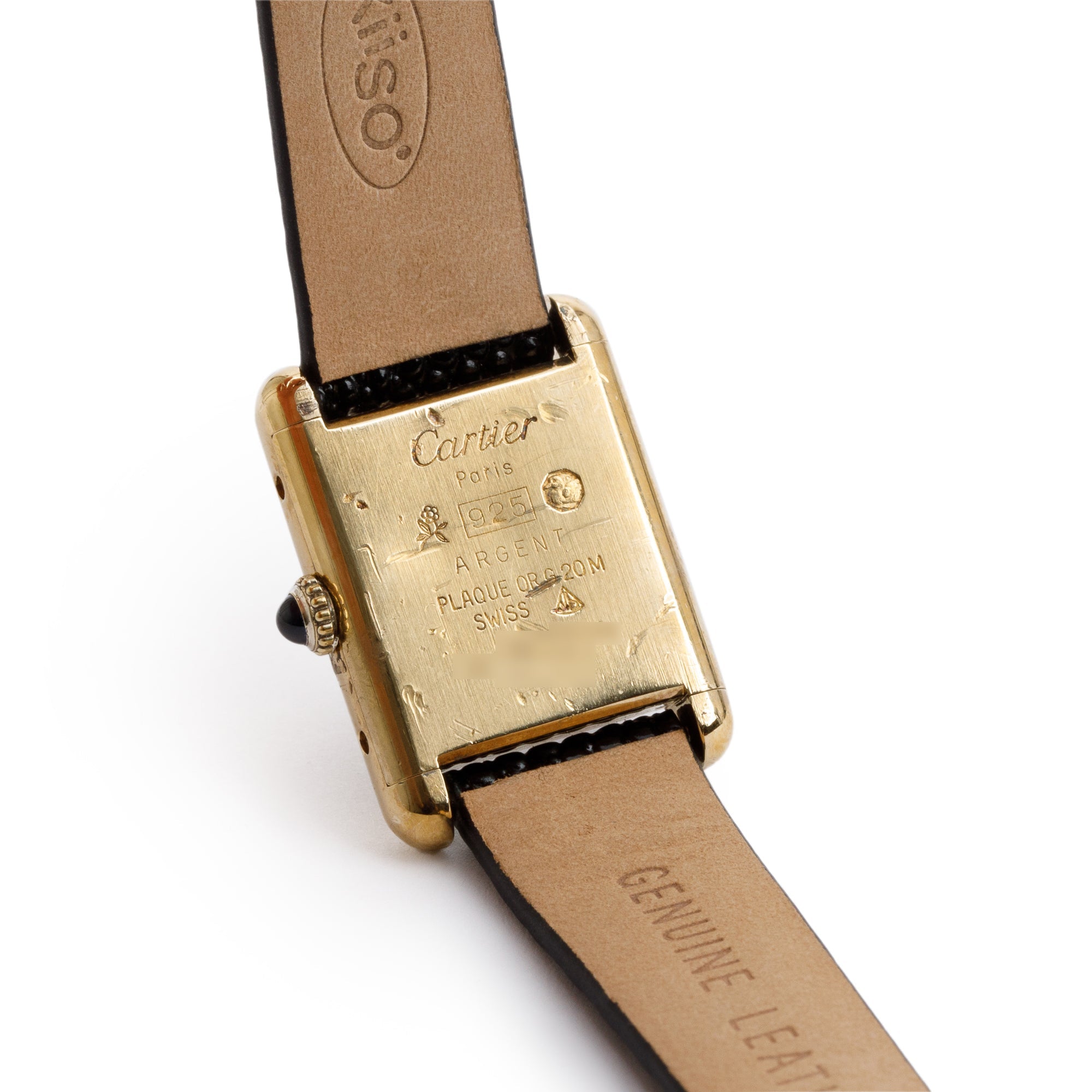 Cartier Vintage 18k Gold Vermeil Sterling Silver Argent Must De Cartier Watch