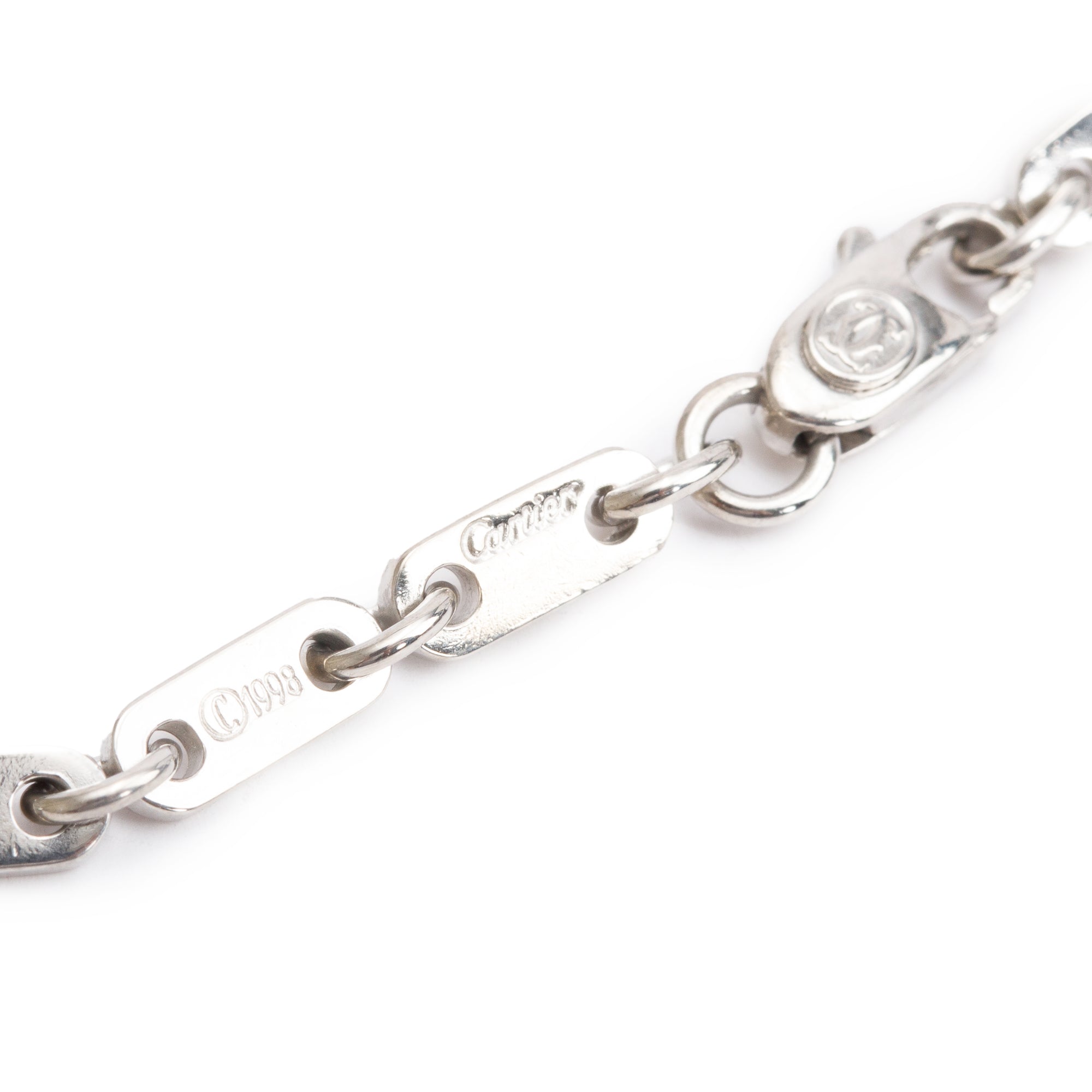 Cartier Vintage 18k White Gold Fidelity Link Bracelet