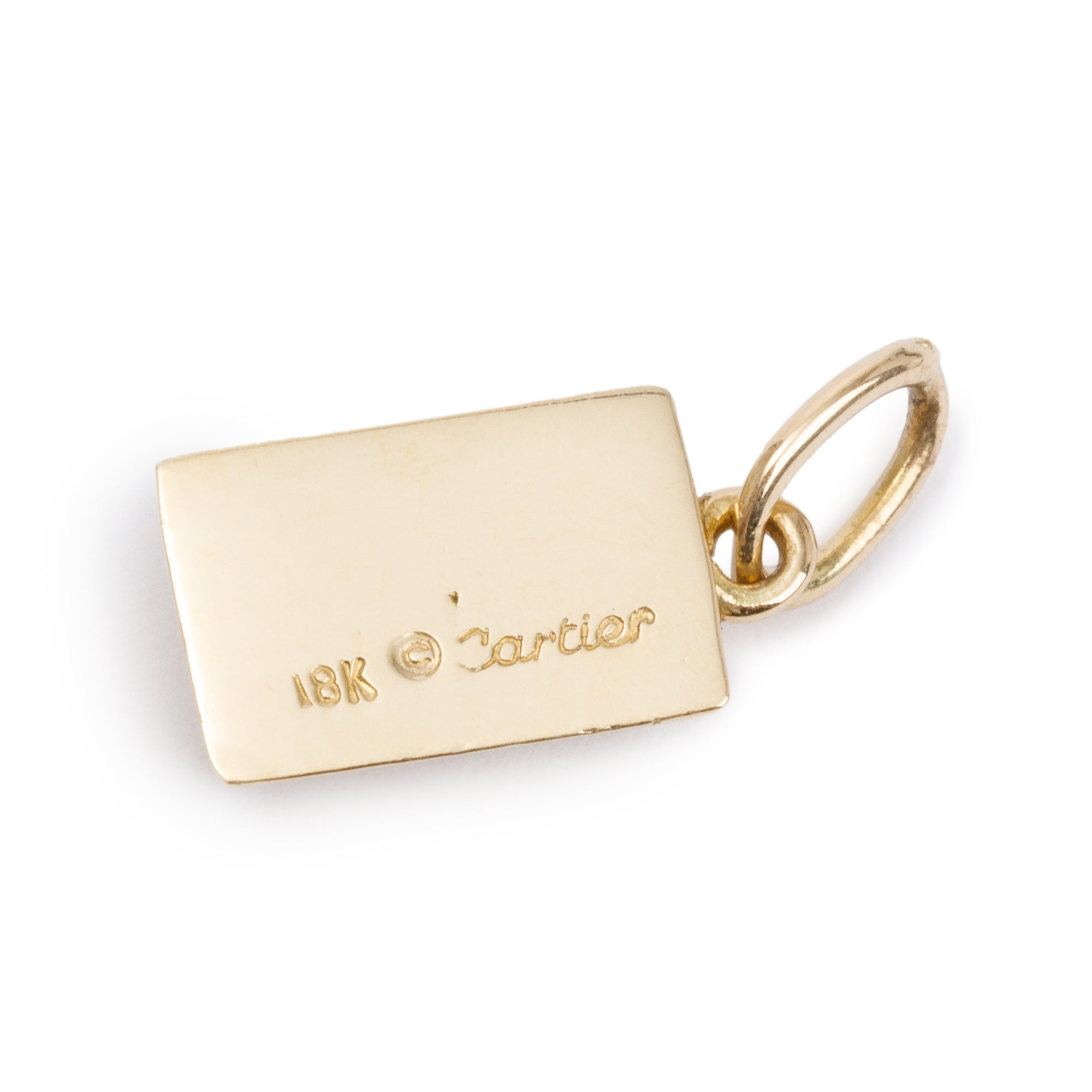 Cartier Vintage 18k Yellow Gold Ingot 1/8 Oz Charm w/ Box