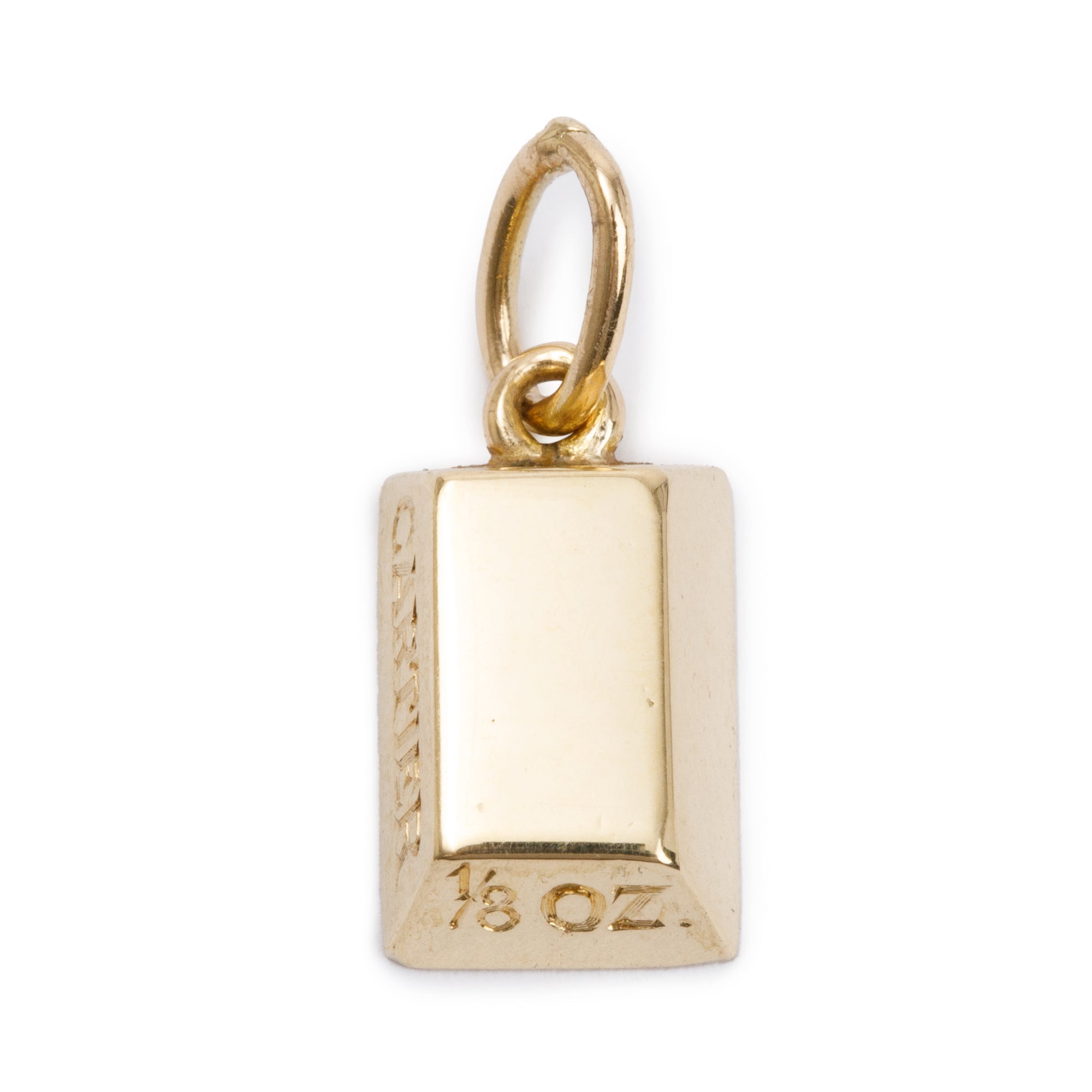 Cartier Vintage 18k Yellow Gold Ingot 1/8 Oz Charm w/ Box