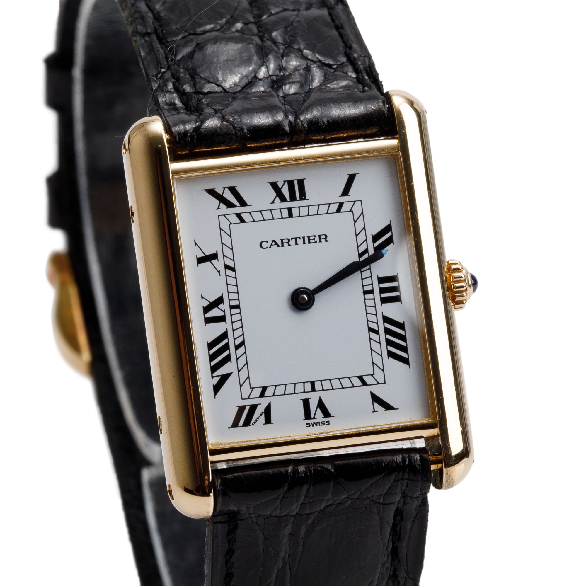 Cartier Vintage 18k Yellow Gold Tank Louis Watch, Large Model w/ Box & Papers