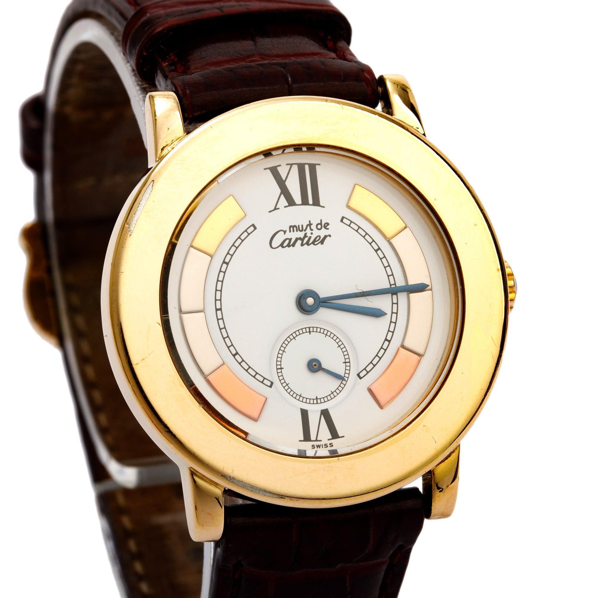 Cartier Vintage Argent Must De Cartier Ronde 33 MM Watch