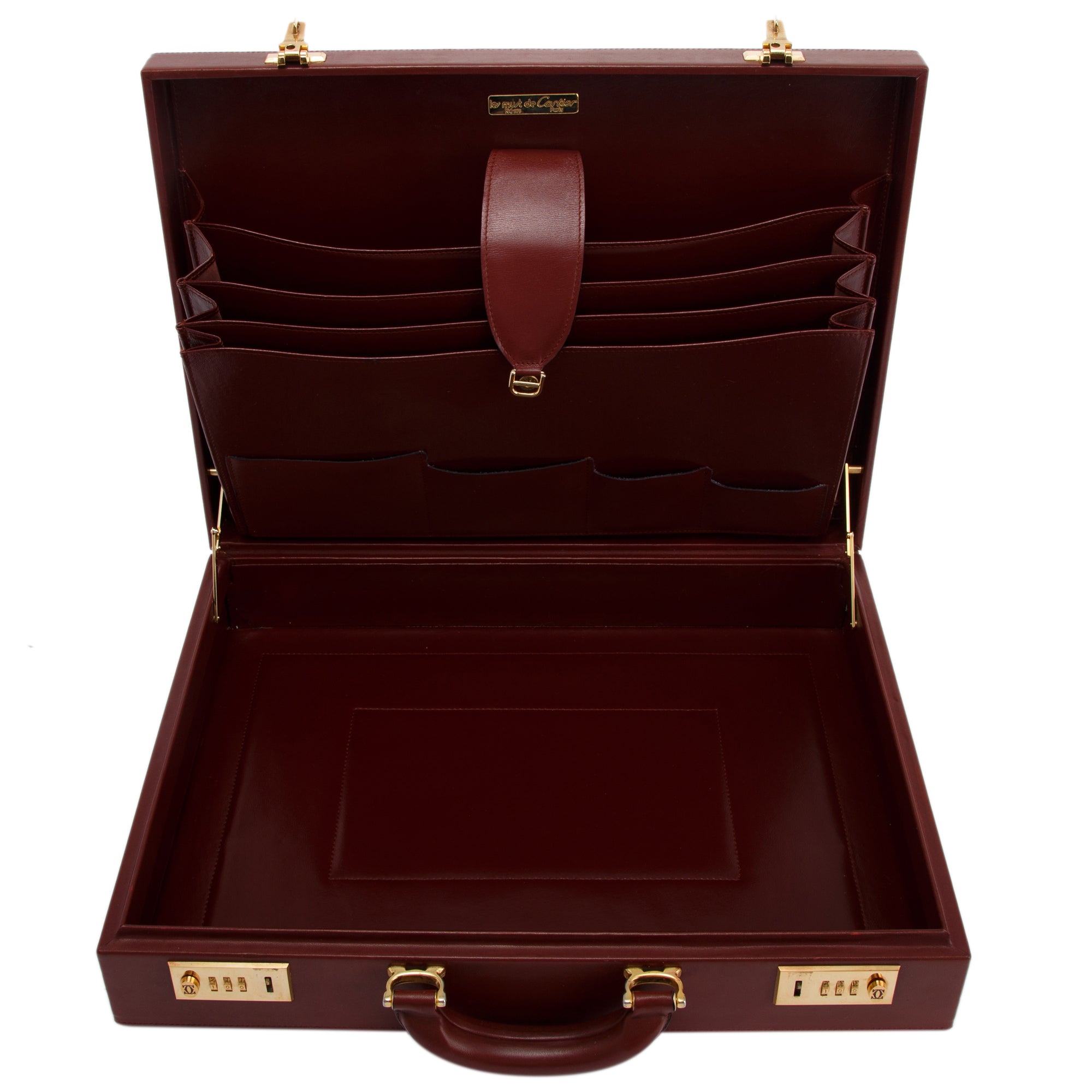 Cartier Vintage Must De Cartier Leather Briefcase – OLIVER'S