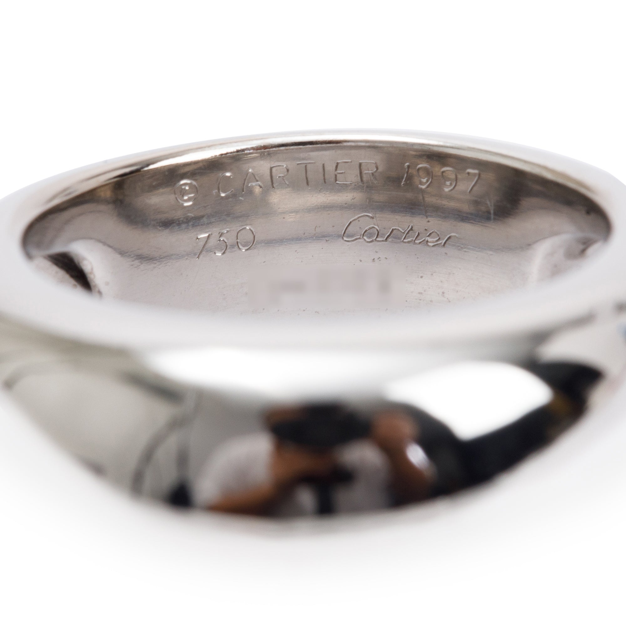 Cartier Vintage Paris 18k White Gold Nouvelle Vague Dome Ring, Size 51 5.75