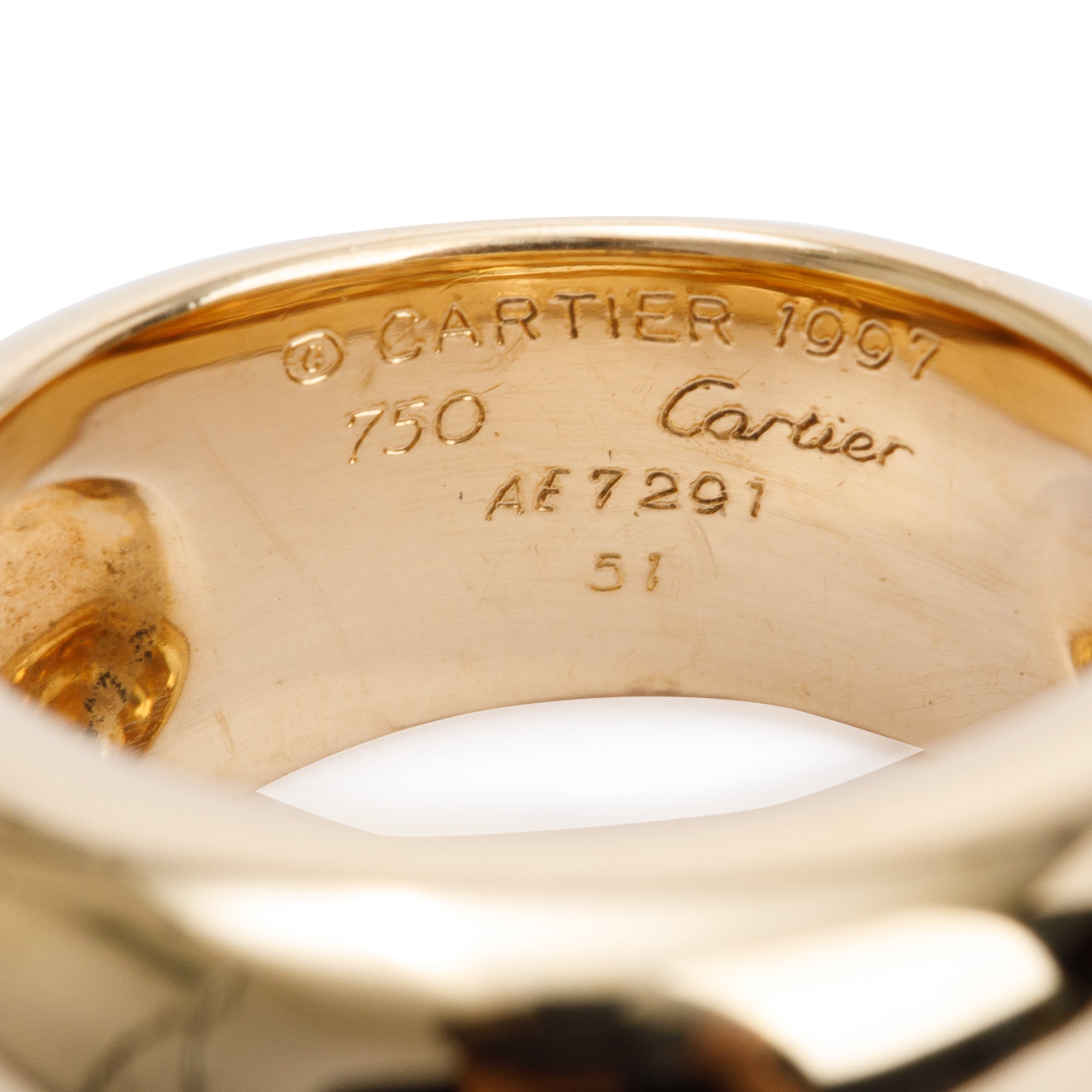 Cartier Vintage Paris 18k Yellow Gold Nouvelle Vague Dome Ring, Size 51 5.75