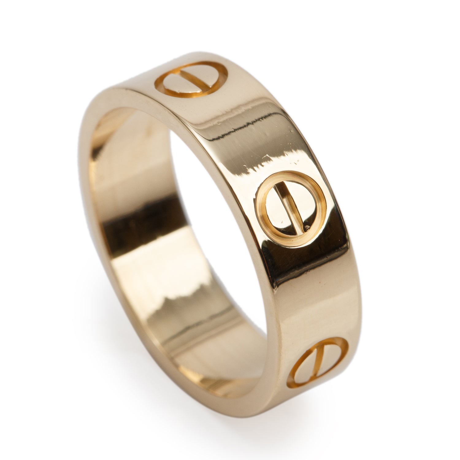Cartier 2025 18k Yellow Gold 5.5 MM Love Ring, Classic Model, Size 52 6 w/ Box & Receipt