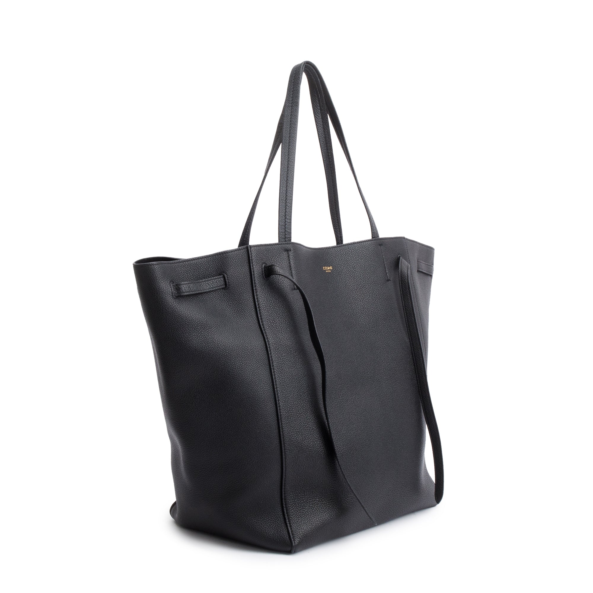 Celine 2020 Black Soft Grained Calfskin Medium Cabas Phantom Tote