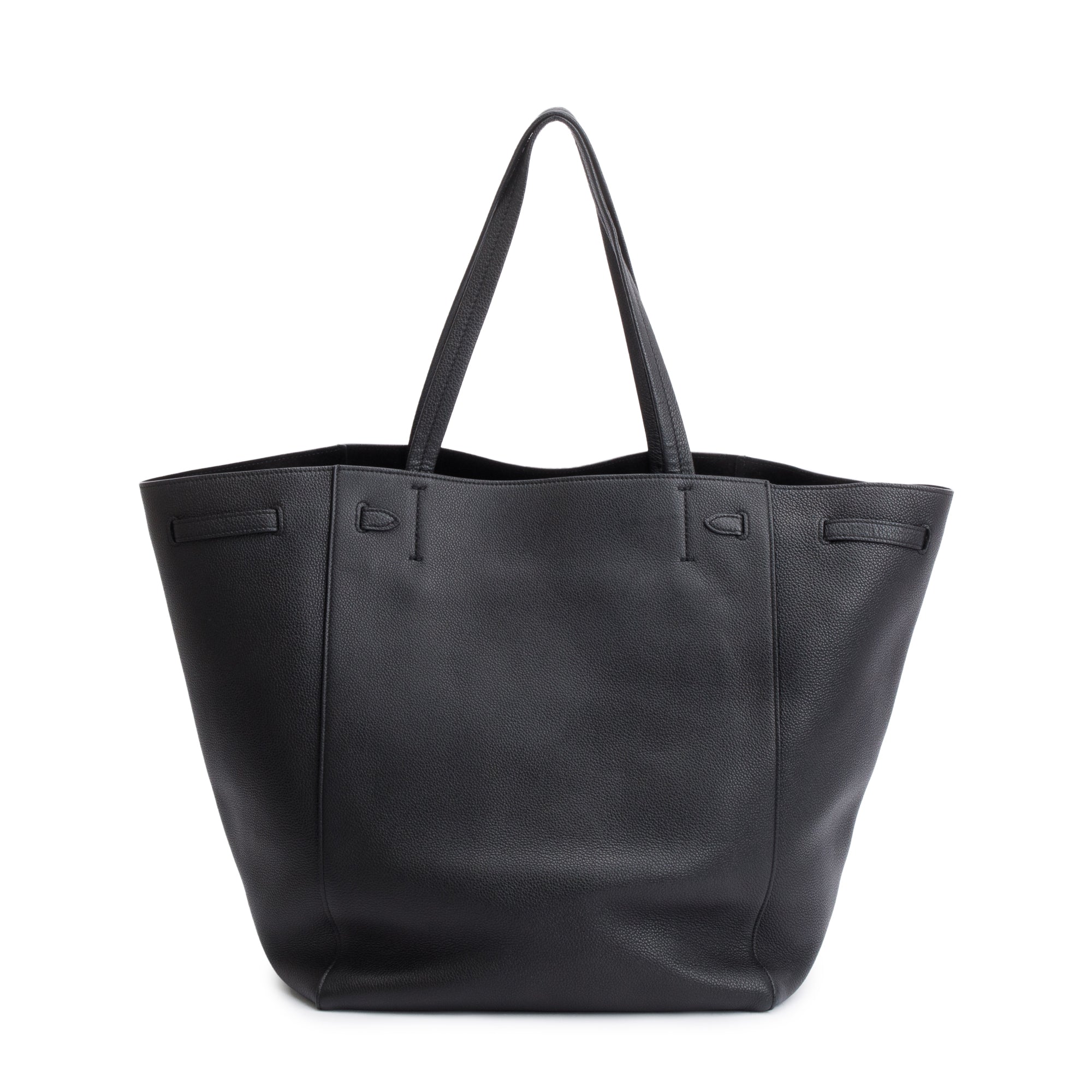 Celine 2020 Black Soft Grained Calfskin Medium Cabas Phantom Tote