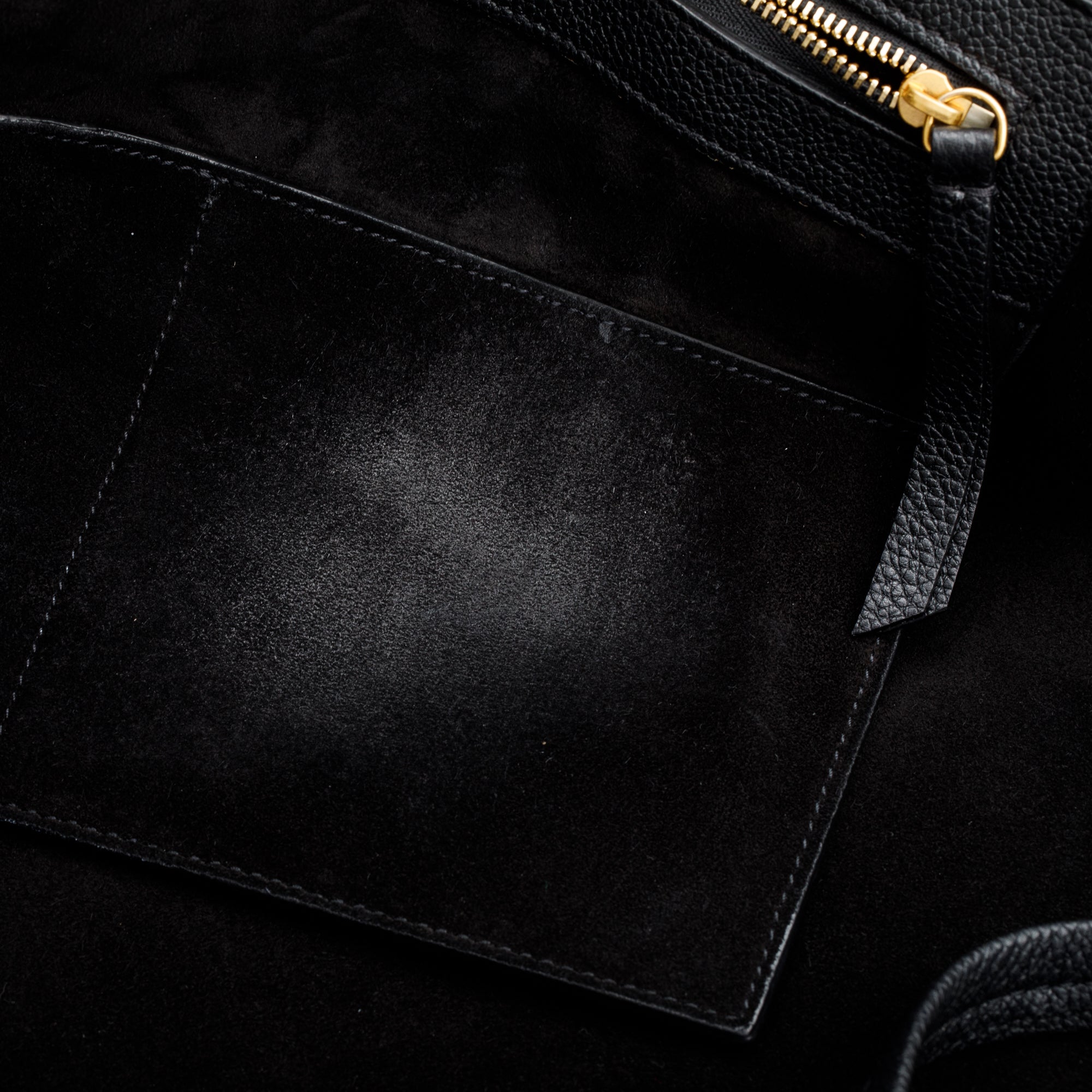 Celine 2020 Black Soft Grained Calfskin Medium Cabas Phantom Tote