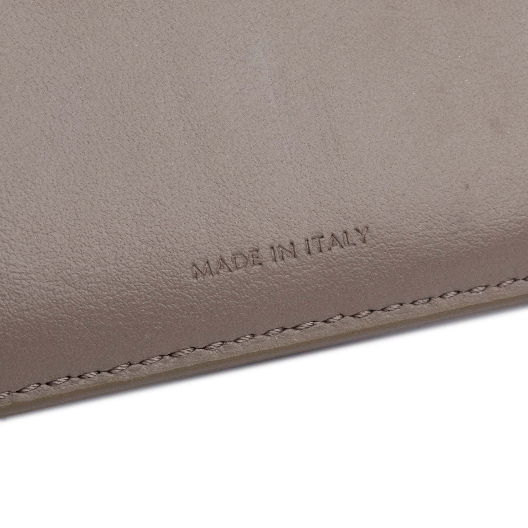 Celine 2020 Grey/Blue Bicolor Calfskin Leather Medium Strap Wallet