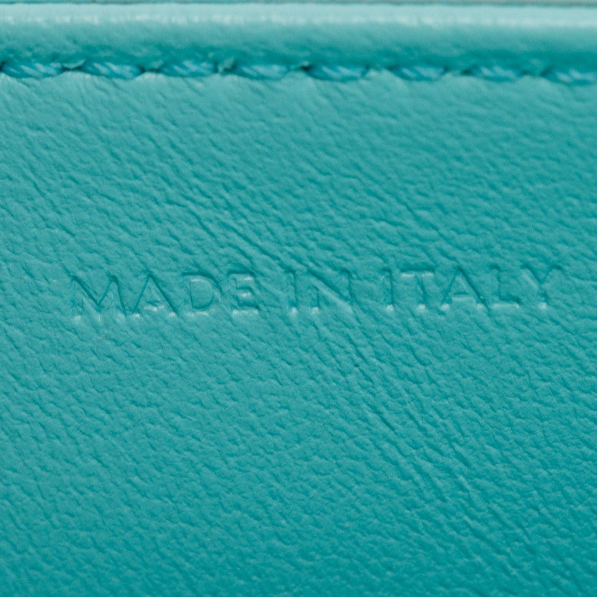 Celine 2021 Blue Smooth Calfskin Leather Triomphe Claude Shoulder Bag