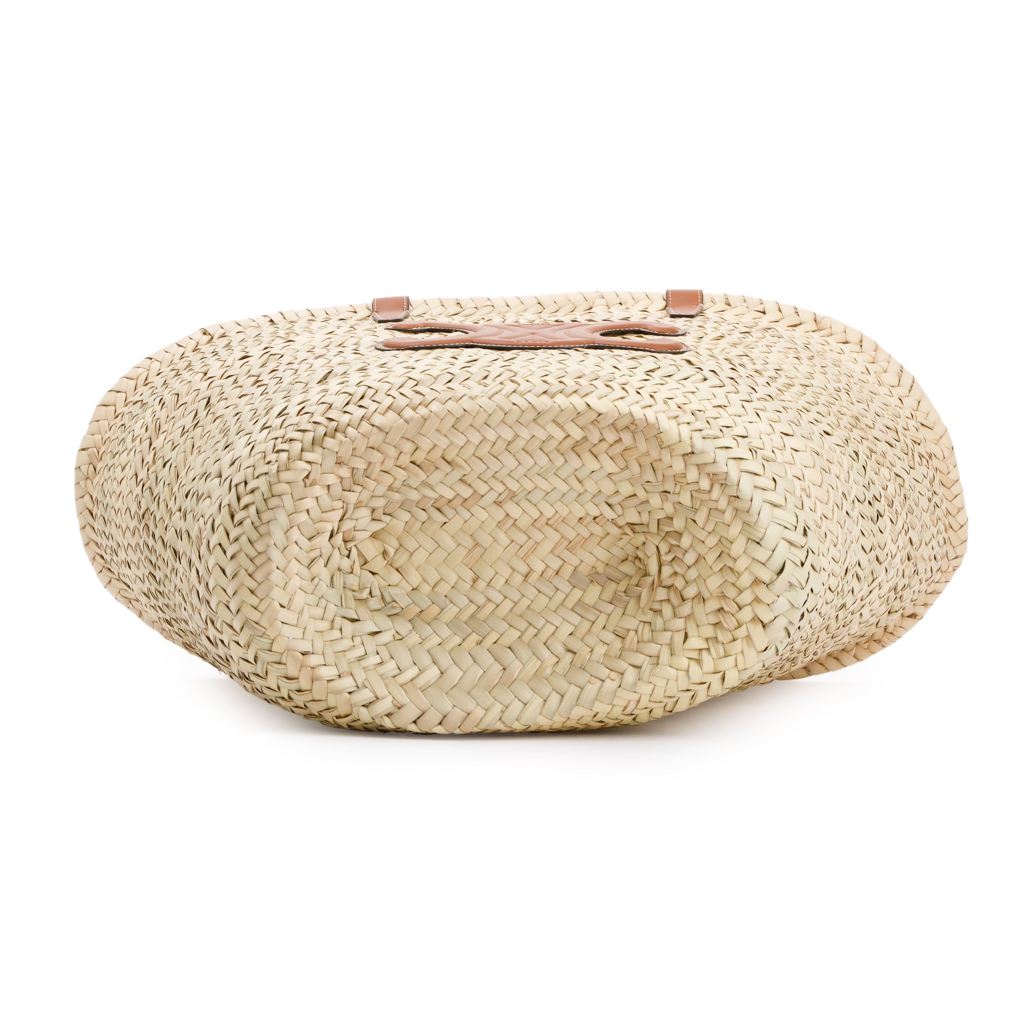 Celine 2021 Neutral Raffia Large Triomphe Panier Tote