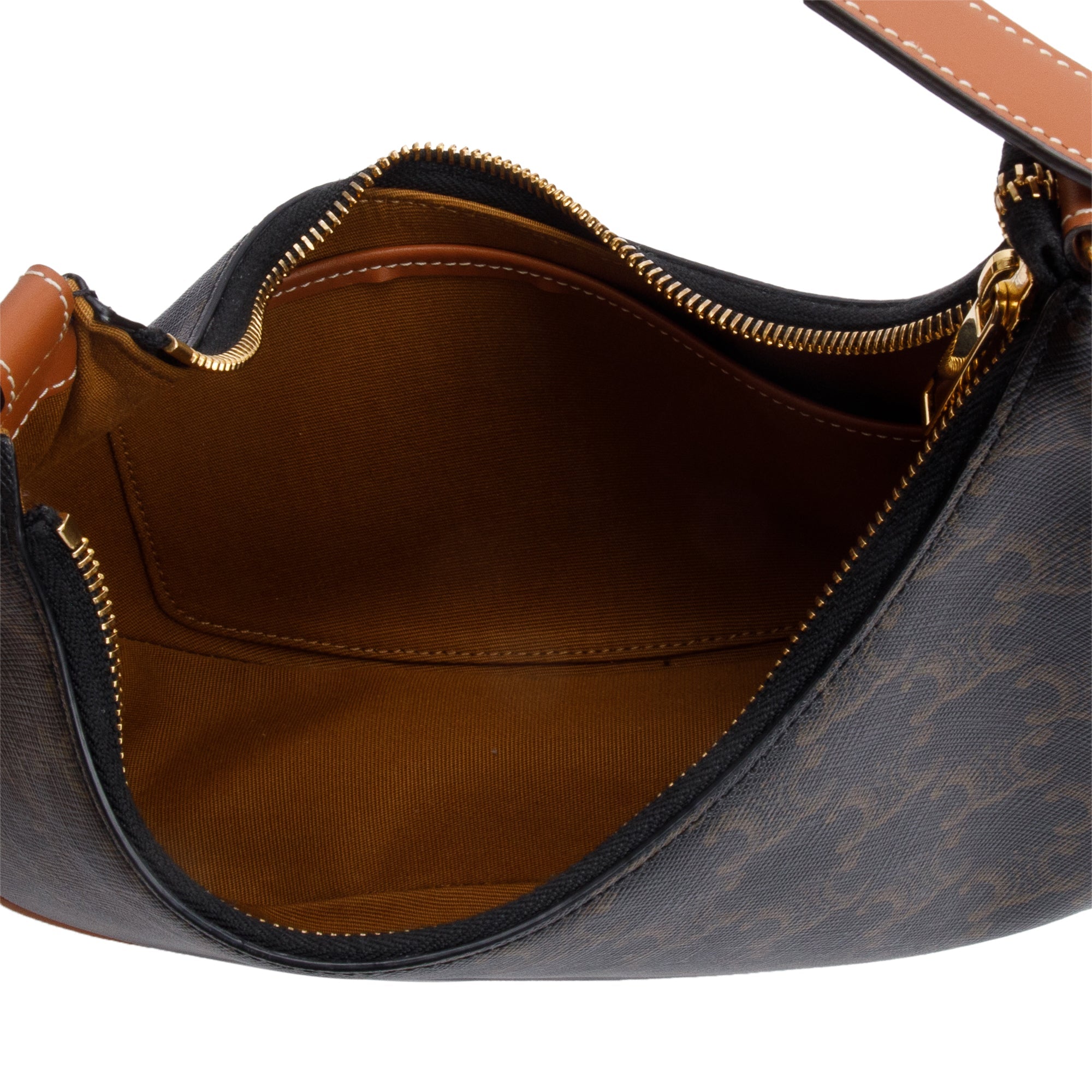 Celine 2022 Brown Triomphe Canvas Ava Shoulder Bag w/ Box
