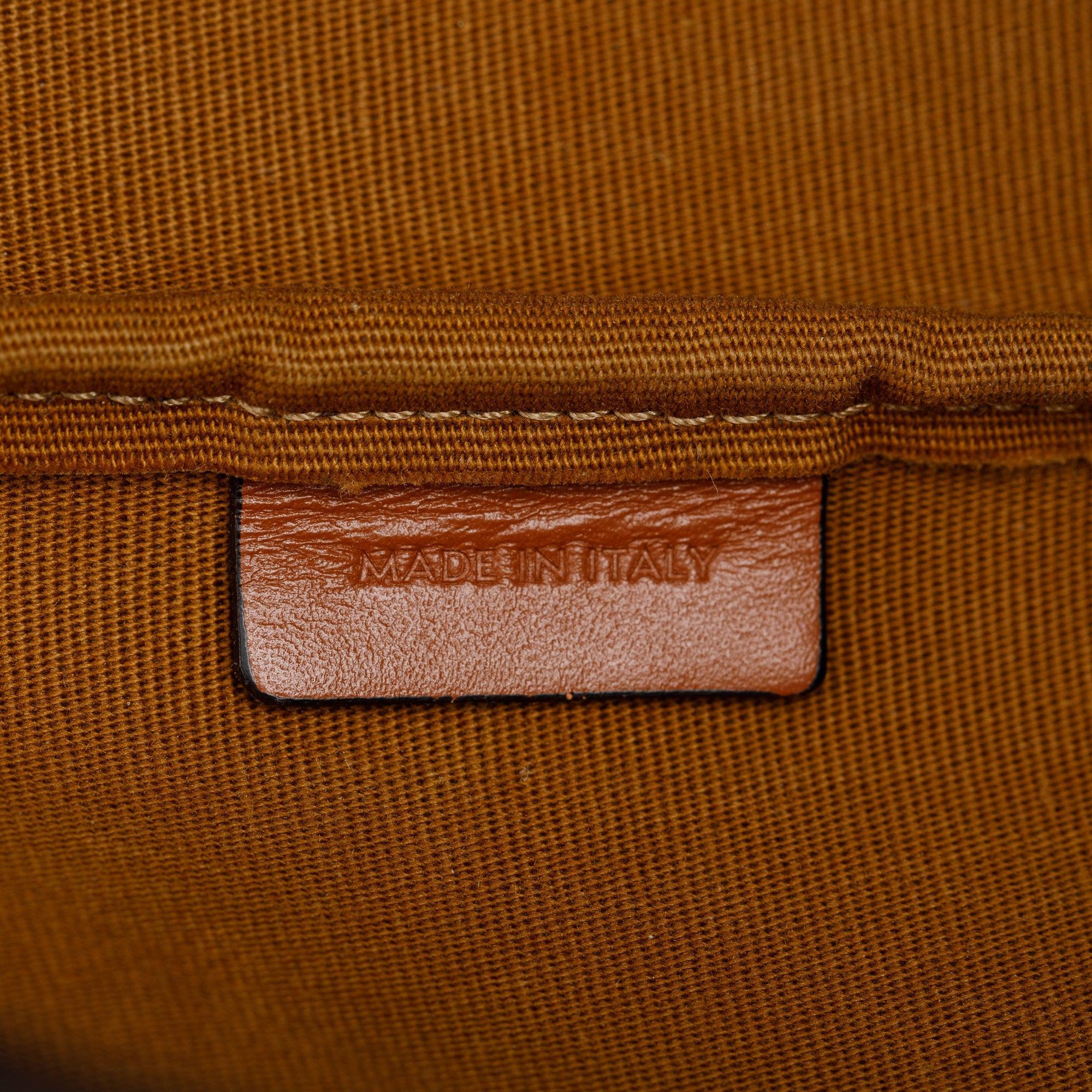 Celine 2022 Brown Triomphe Canvas Medium Bucket Bag