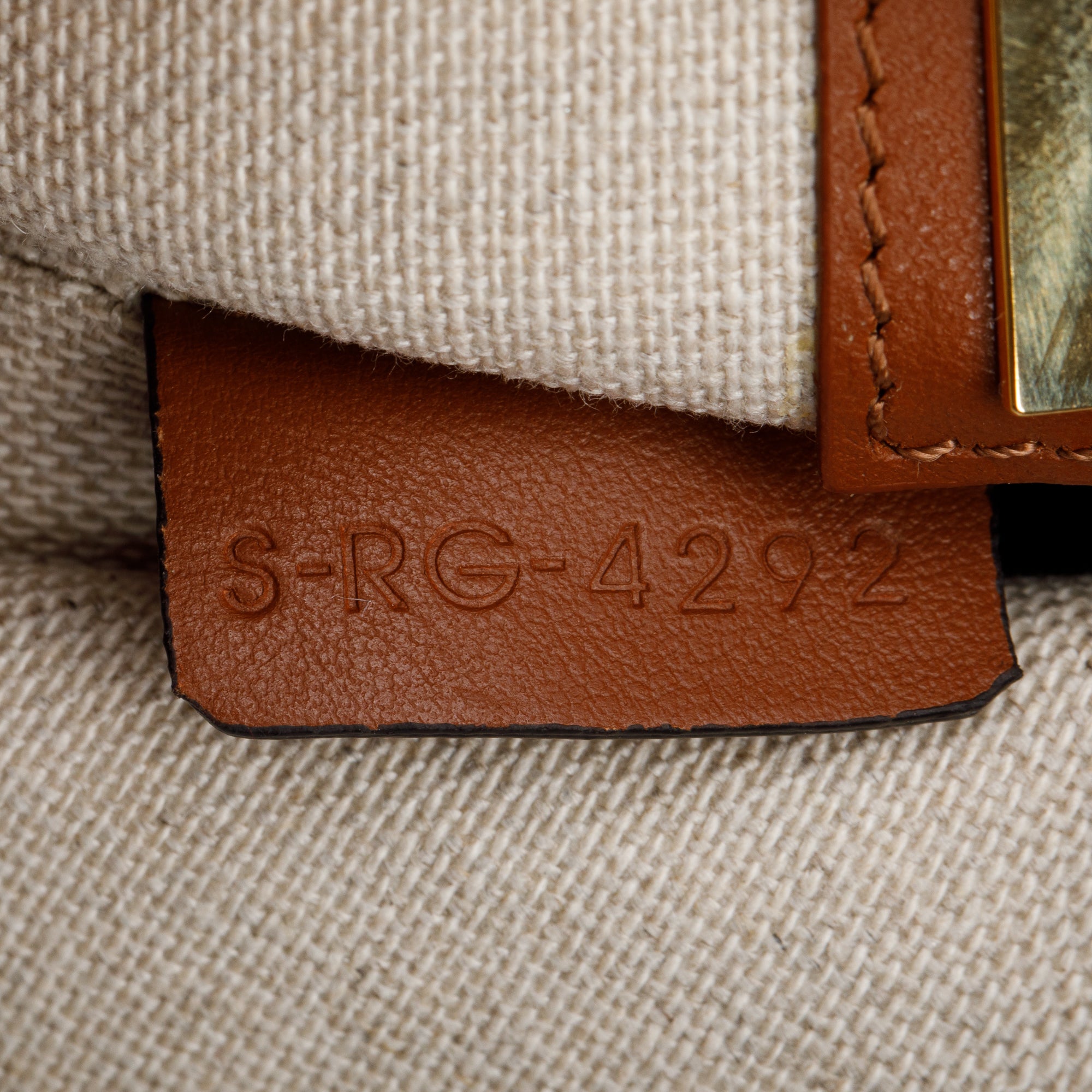 Celine 2022 Neutral Canvas Brown Leather Logo Teen 16 Bucket Bag w/ Strap