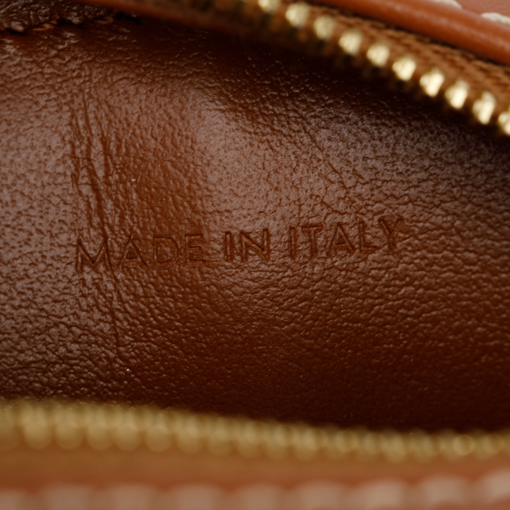 Celine 2022 Tan Smooth Calfskin Leather Mini Cuir Triomphe Oval Crossbody Bag w/ Box