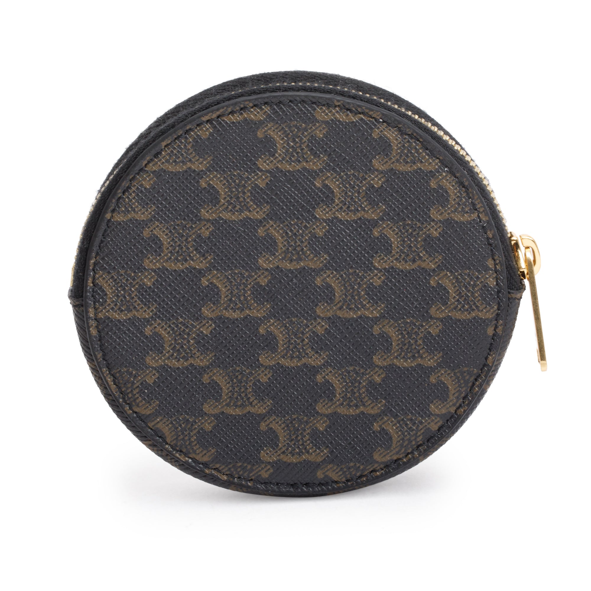Celine 2023 Brown Triomphe Canvas Coin Purse w/ Box
