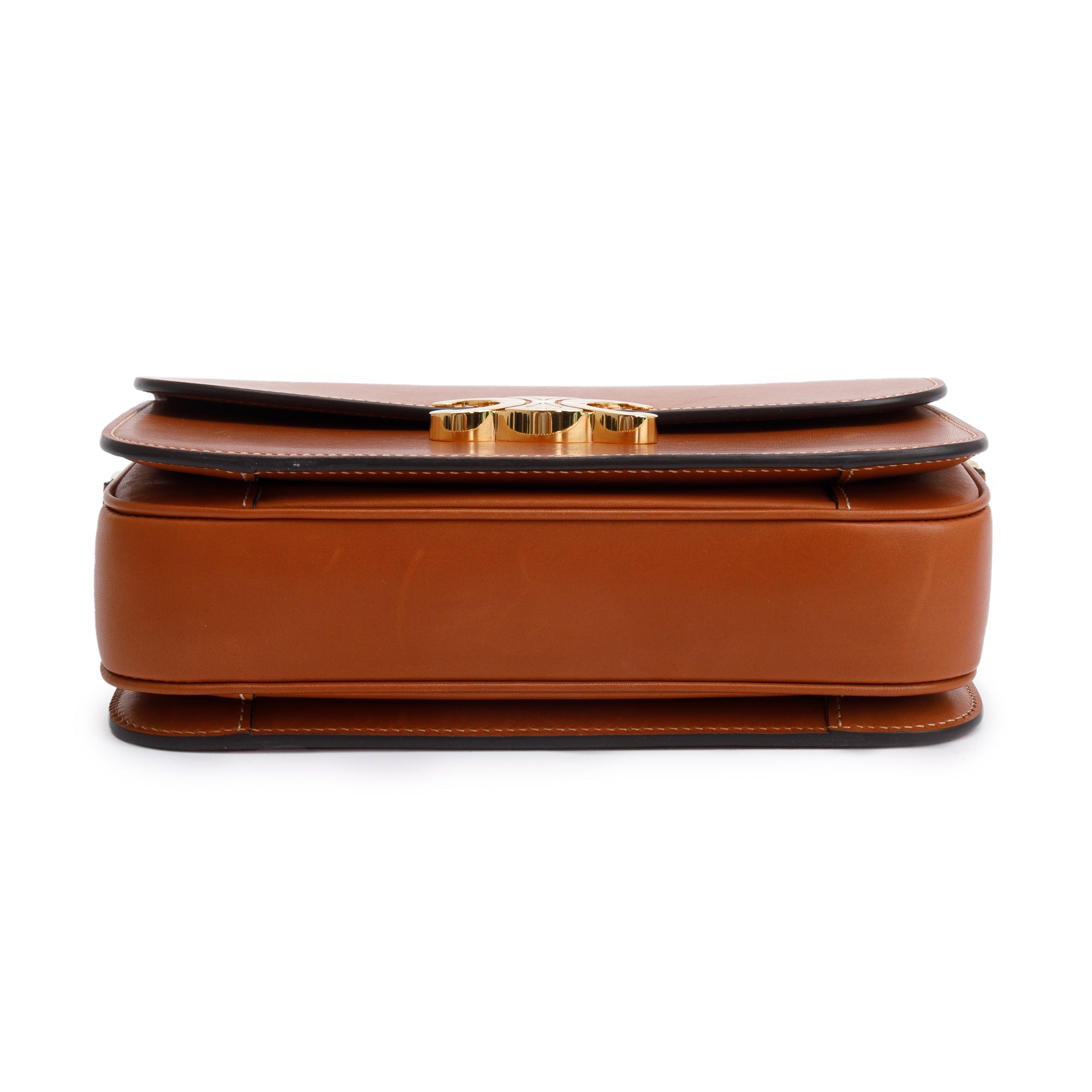 Celine 2023 Natural Calfskin Leather Classique Triomphe Shoulder Bag