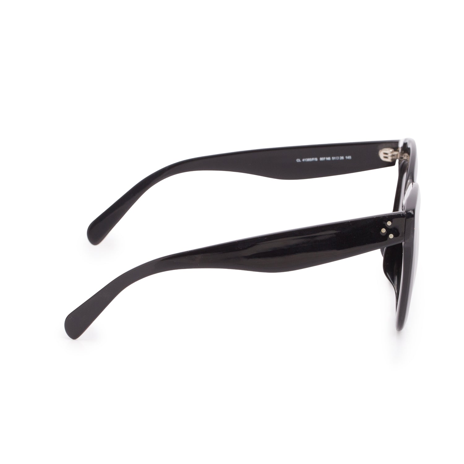 Celine CL41385/F/S Black Acetate Cat Eye Sunglasses