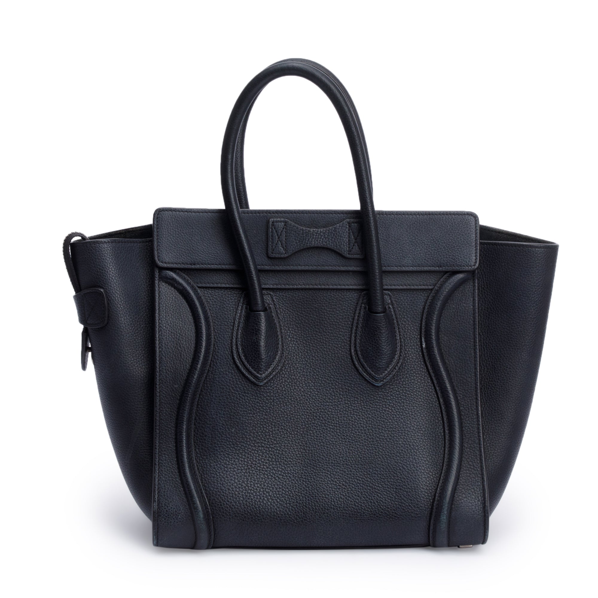 Celine Black Calfskin Leather Micro Luggage Tote