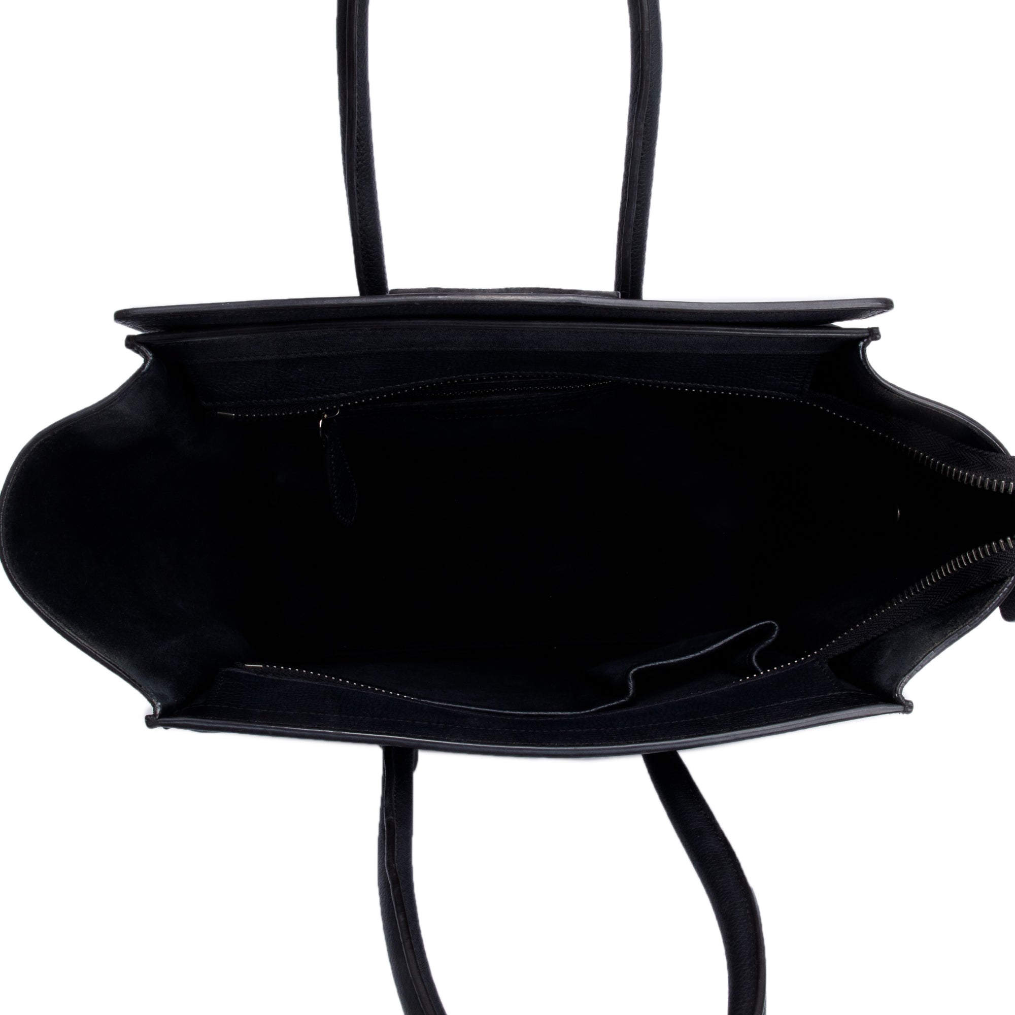 Celine Black Calfskin Leather Micro Luggage Tote