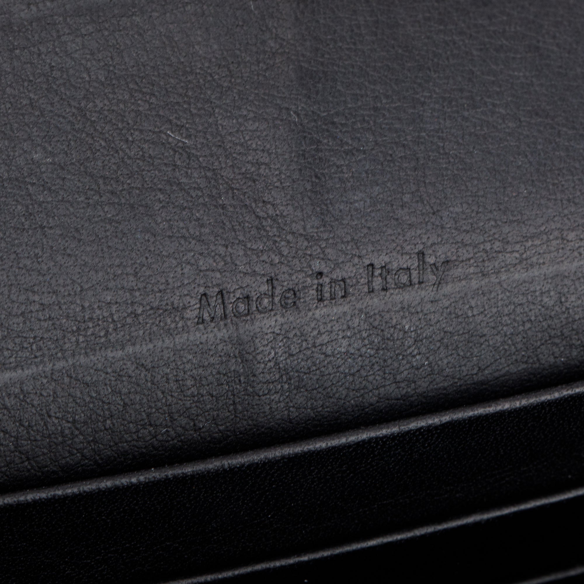 Celine Black Grained Calfskin Leather Small Trotteur Multifunction Wallet w/ Box