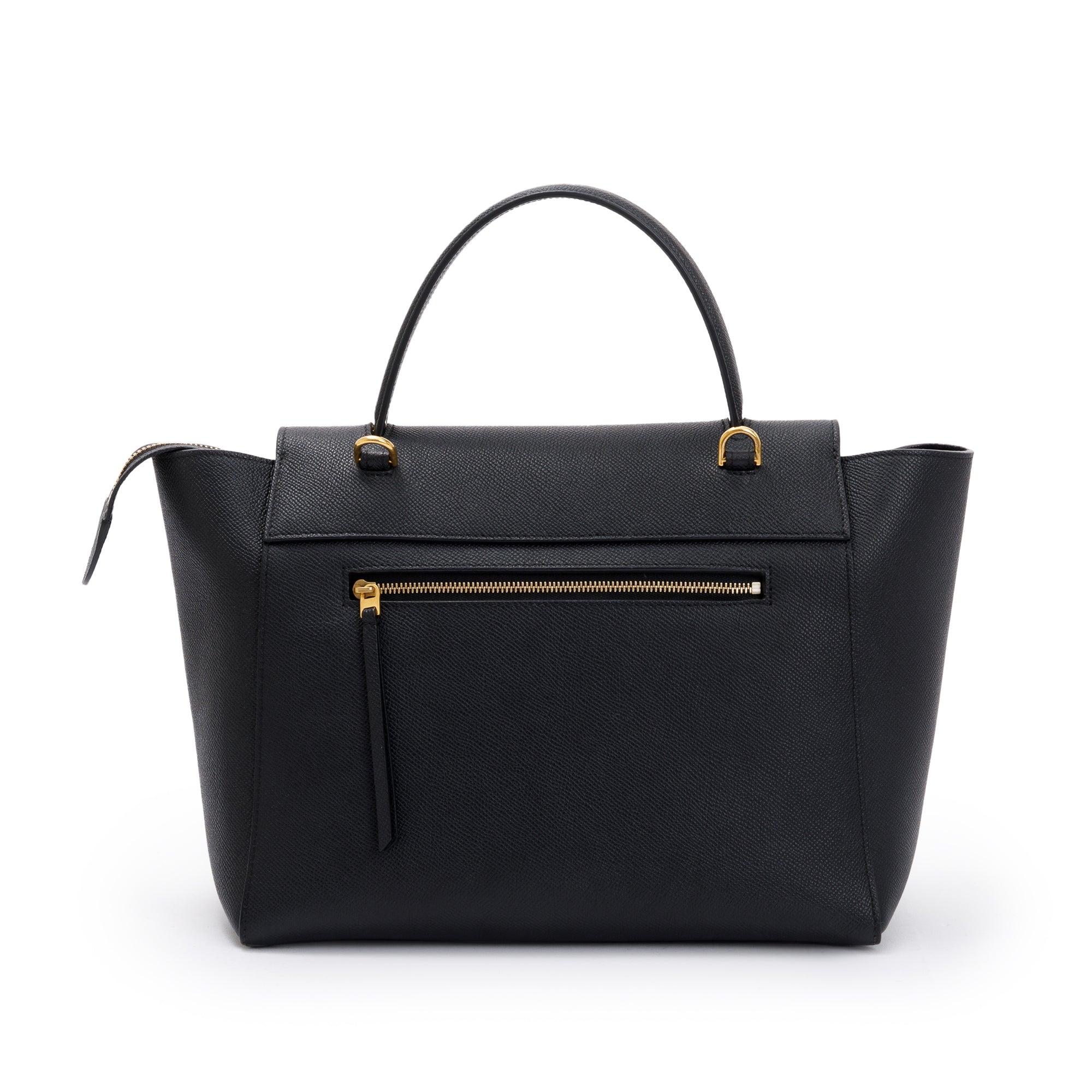 Celine Black Grained Leather Mini Belt Bag w/ Strap