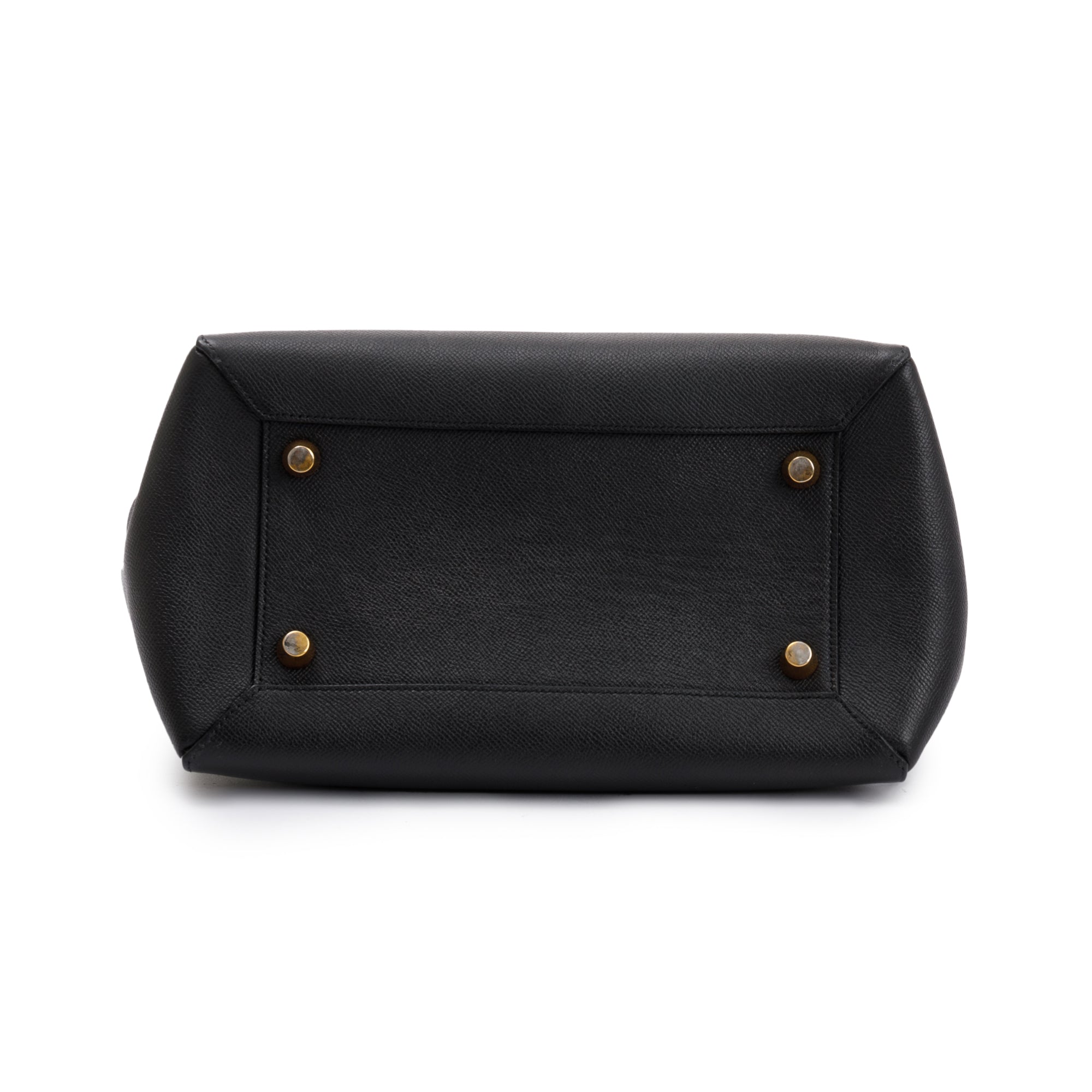 Celine Black Grained Leather Mini Belt Bag w/ Strap