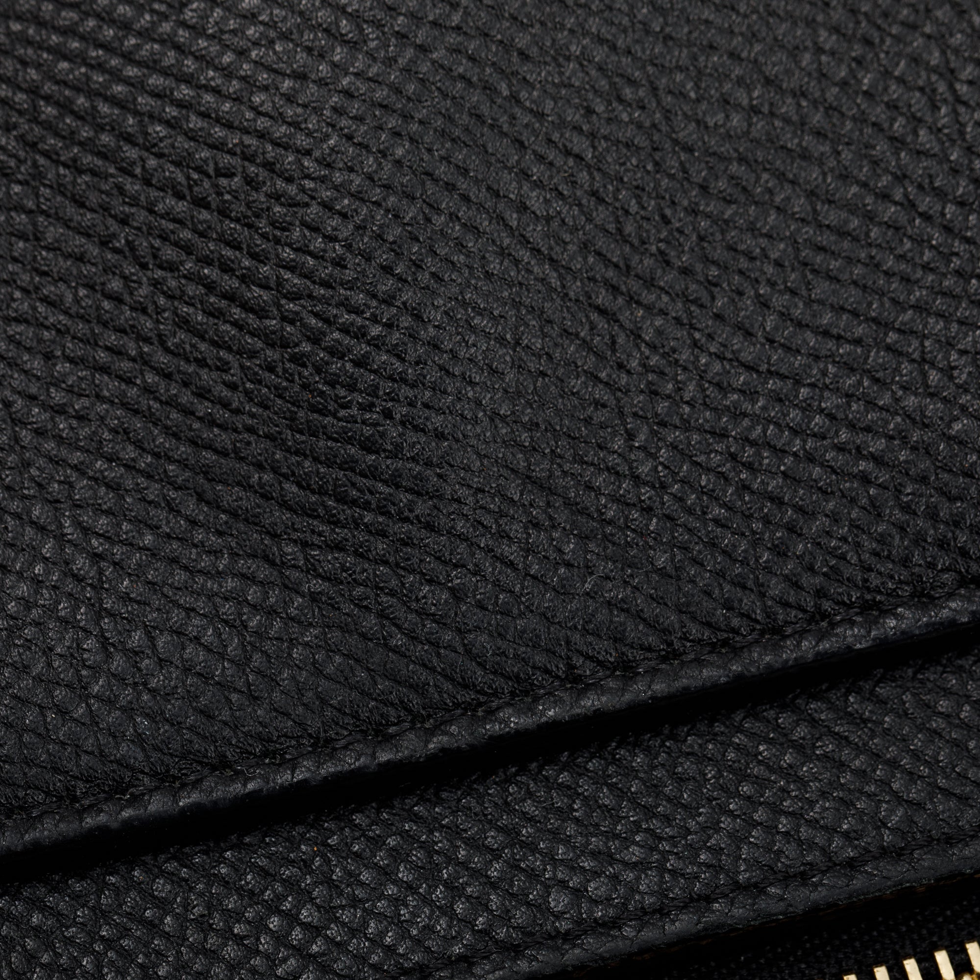 Celine Black Grained Leather Mini Belt Bag w/ Strap