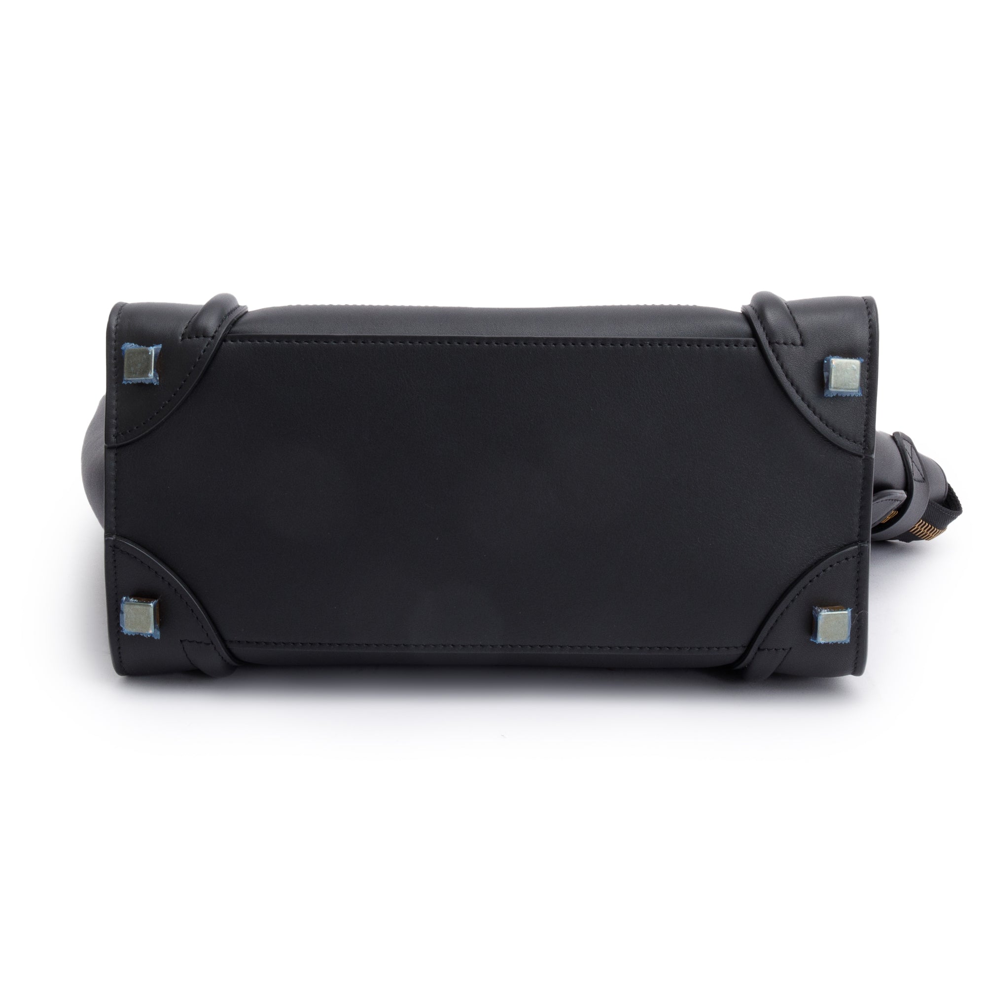 Celine Black Smooth Calfskin Leather Micro Luggage Tote