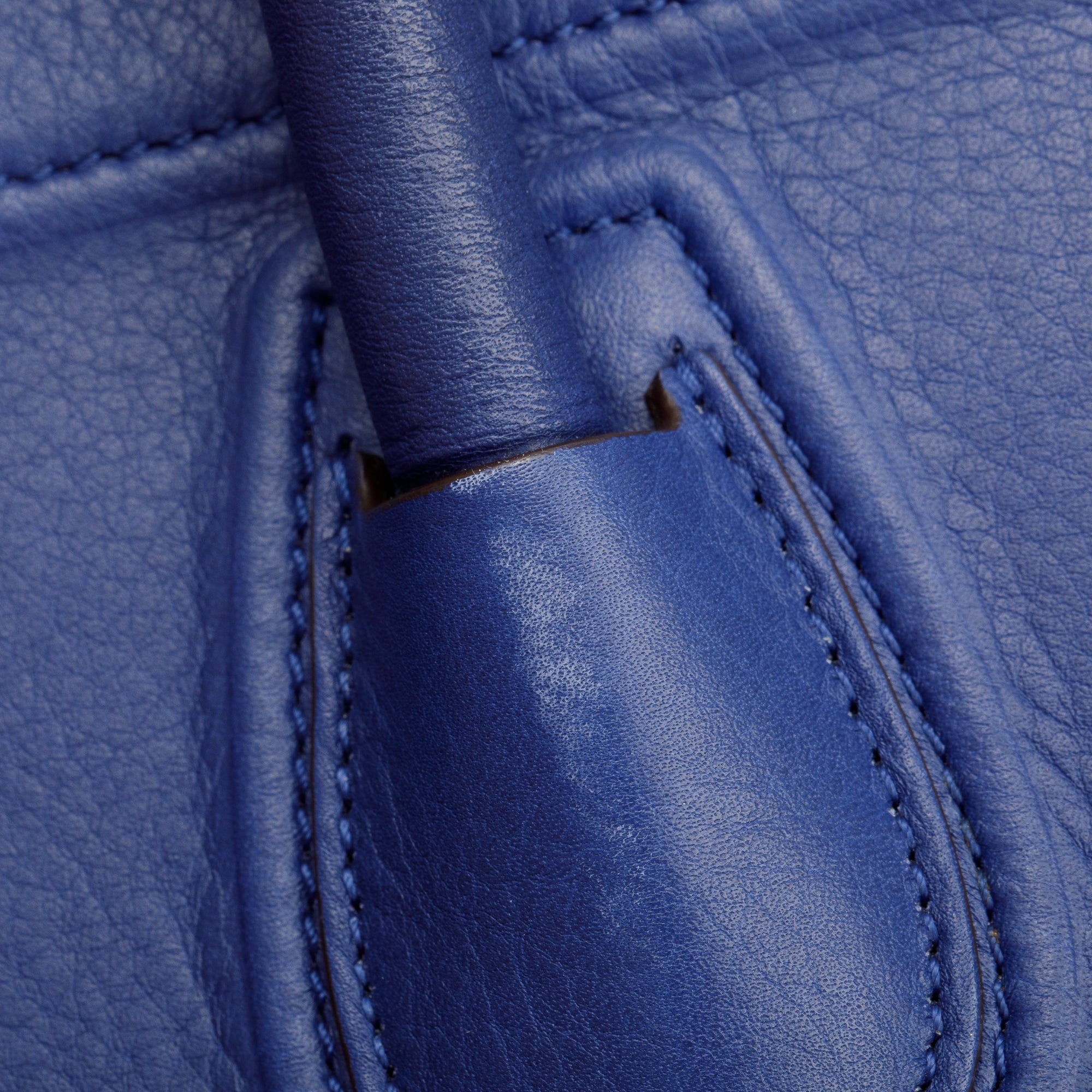 Celine Blue Grained Calfskin Medium Phantom Luggage Tote