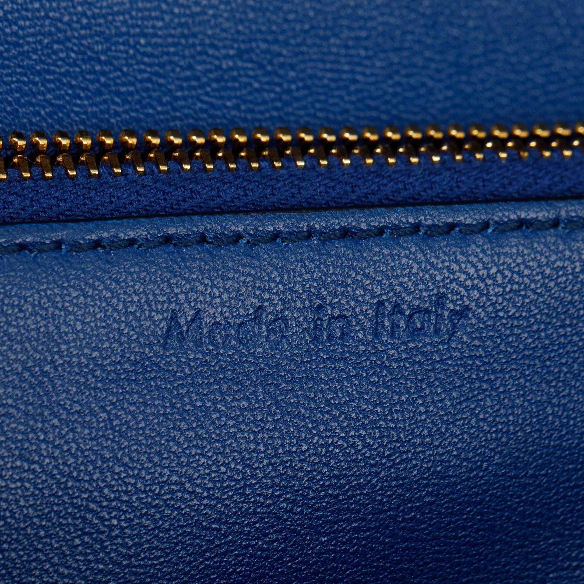 Celine Blue Smooth Calfskin Medium Classic Box Flap Bag