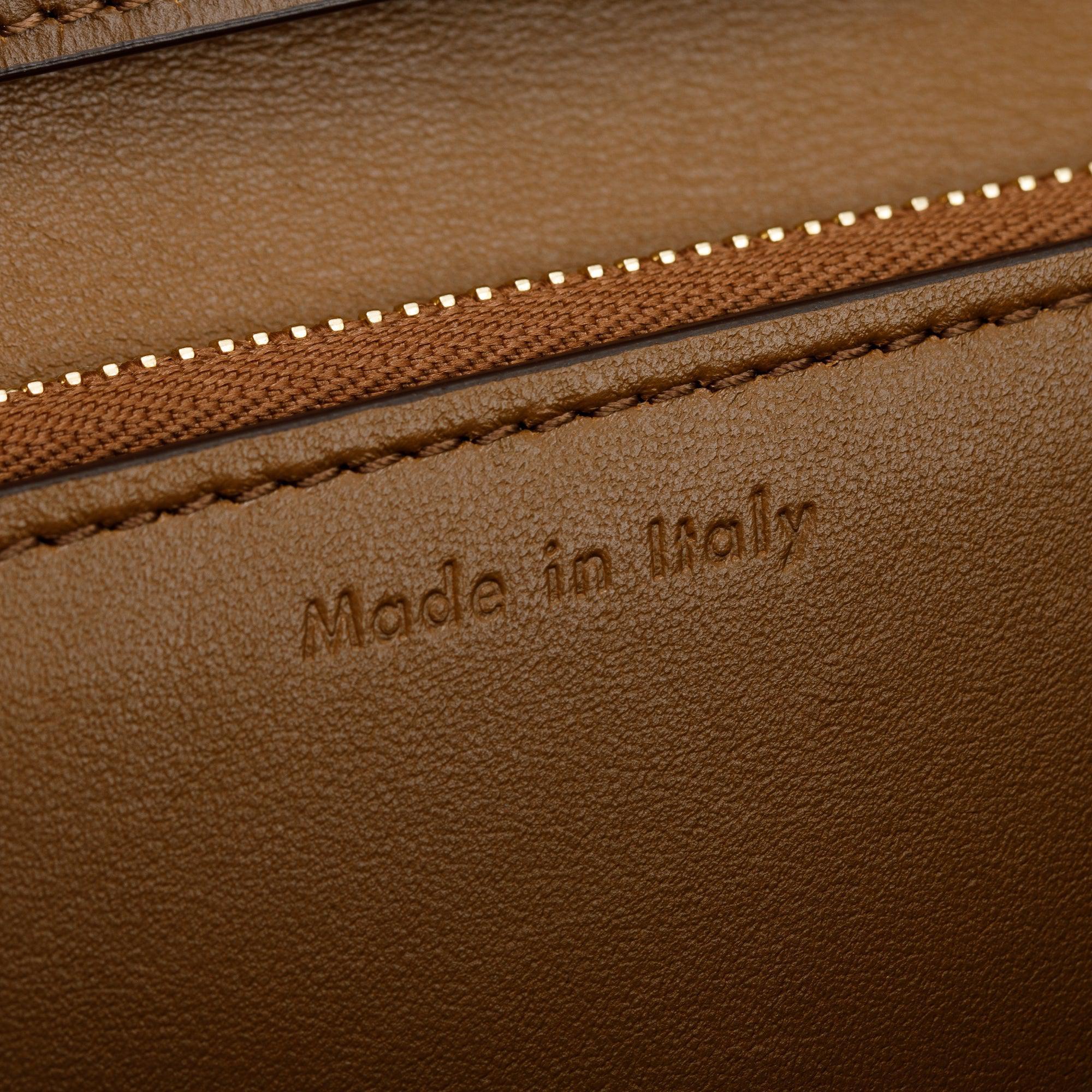 Celine Brown Smooth Calfskin Medium Classic Box Flap Bag