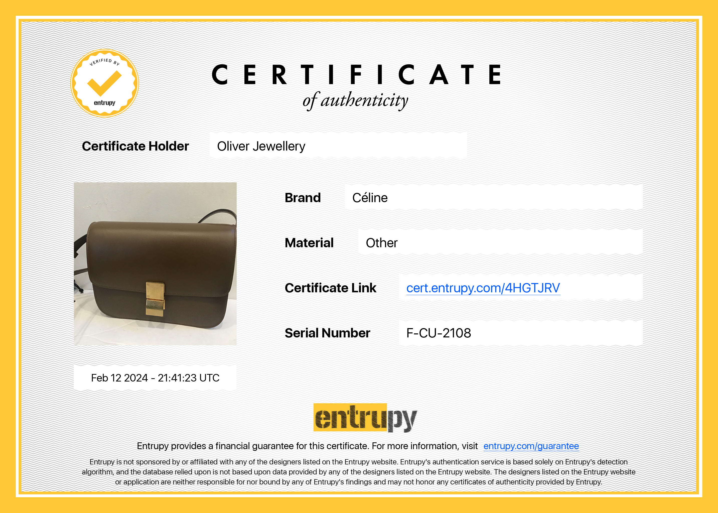 Celine Brown Smooth Calfskin Medium Classic Box Flap Bag