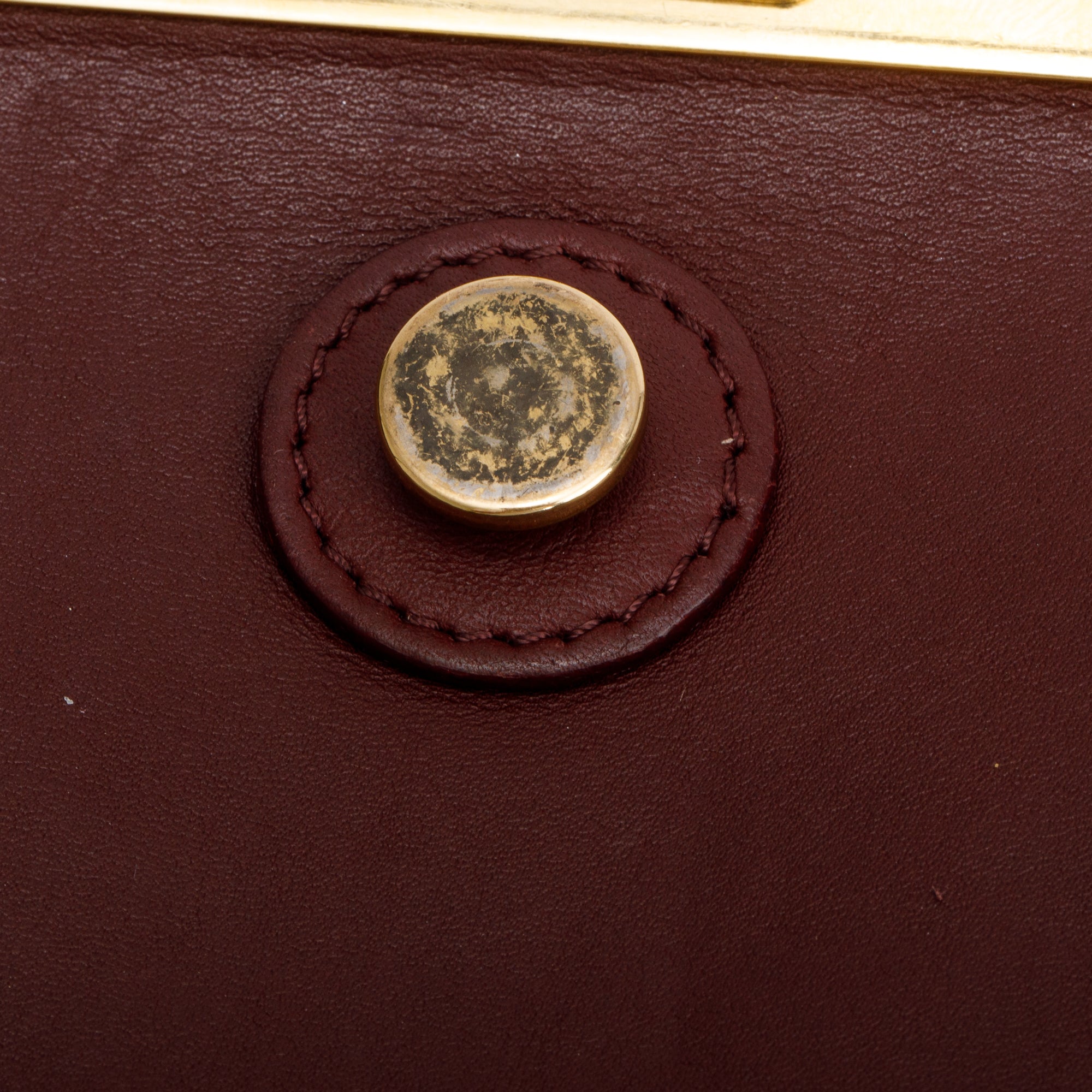 Celine Burgundy Calfskin Leather Blade Flap Shoulder Bag