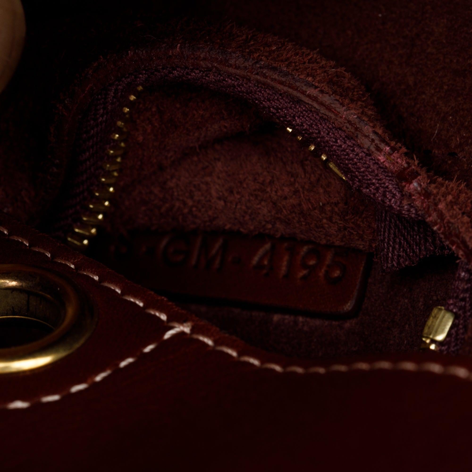 Celine Burgundy Leather Medium Seau Sangle Bucket Bag