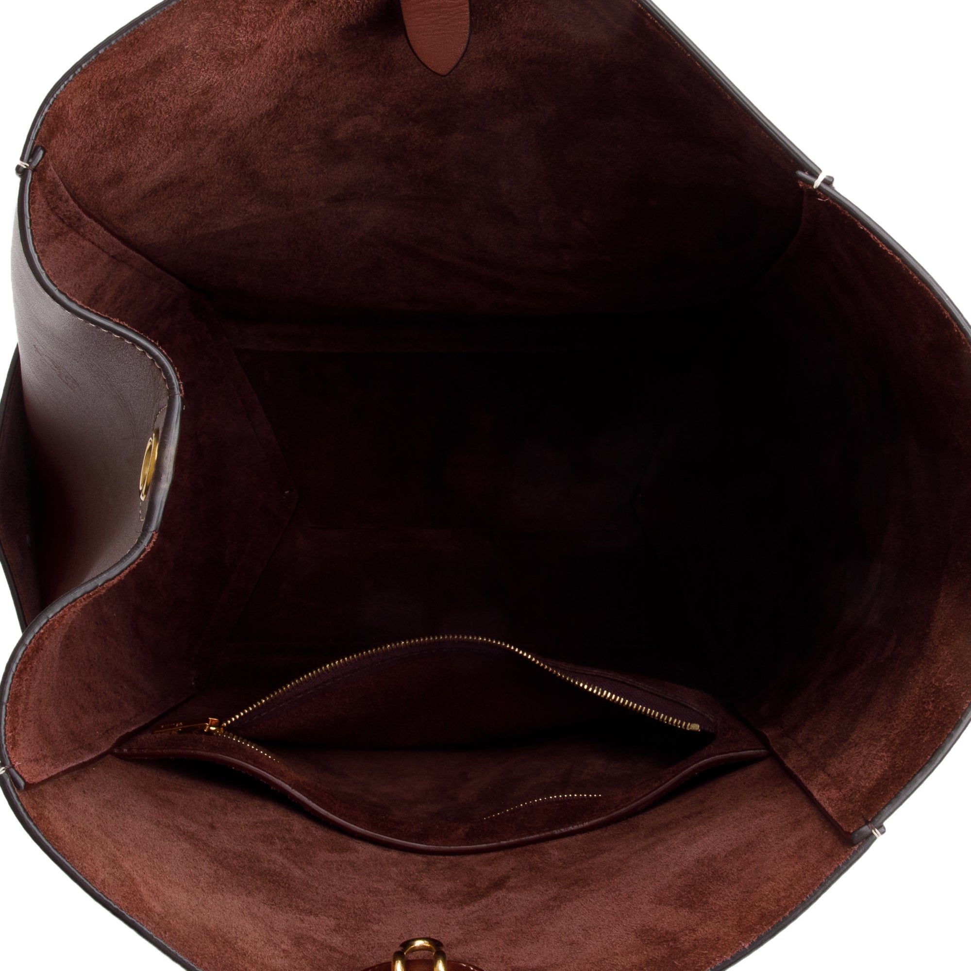 Celine Burgundy Leather Medium Seau Sangle Bucket Bag