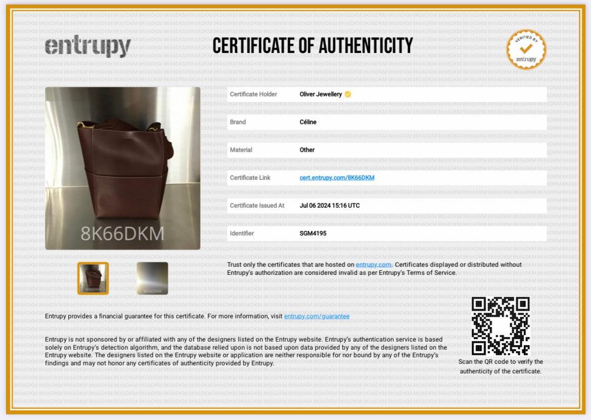 Celine Burgundy Leather Medium Seau Sangle Bucket Bag