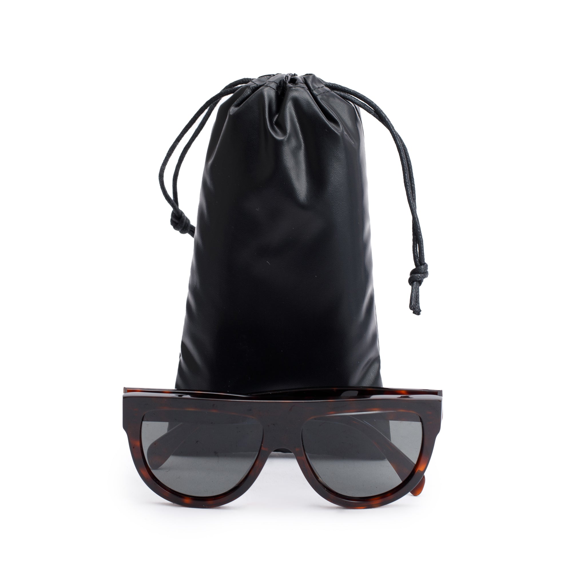 Celine CL40011N Havana Acetate Wayfarer Sunglasses w/ Pouch