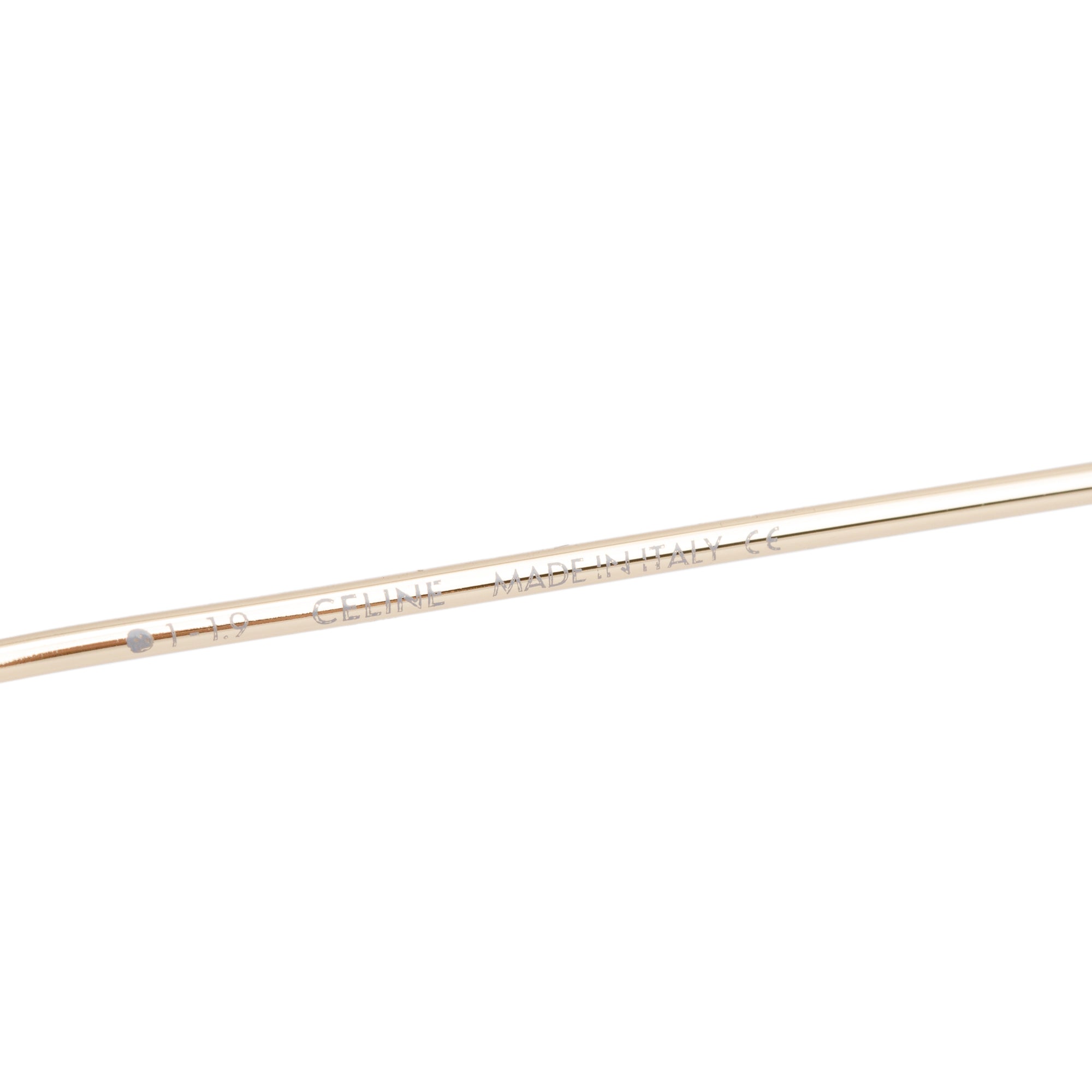 Celine CL40062U Gold Tone Metal Frame 01 Polarized Aviator Sunglasses w/ Case