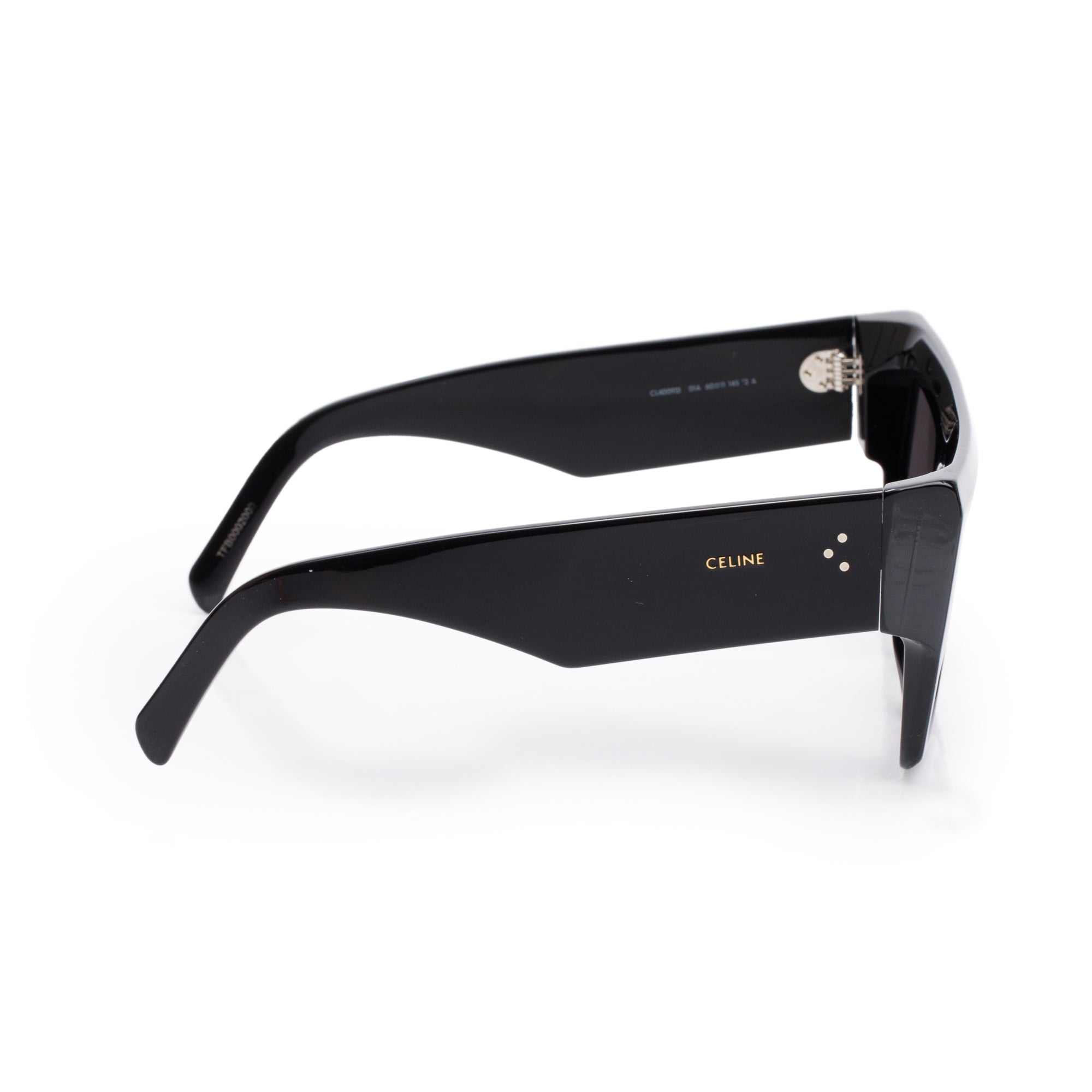 Celine CL400921 Black Acetate Oversized Square Sunglasses w/ Box & Case
