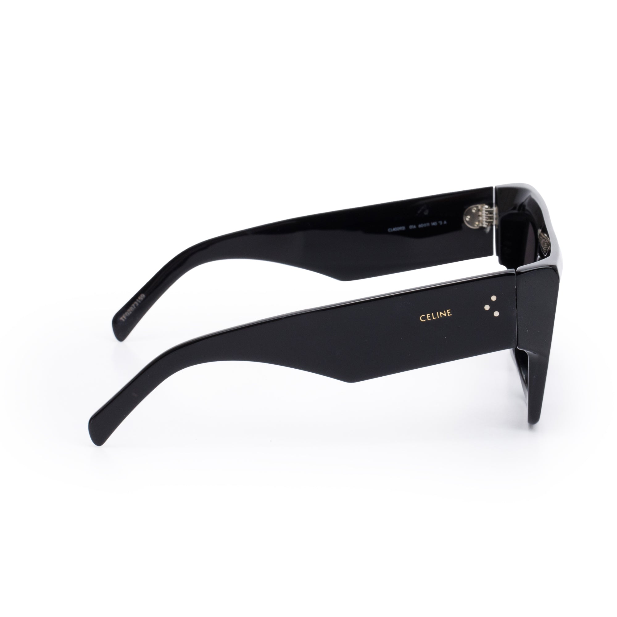 Celine CL400921 Black Acetate Oversized Square Sunglasses w/ Box & Case