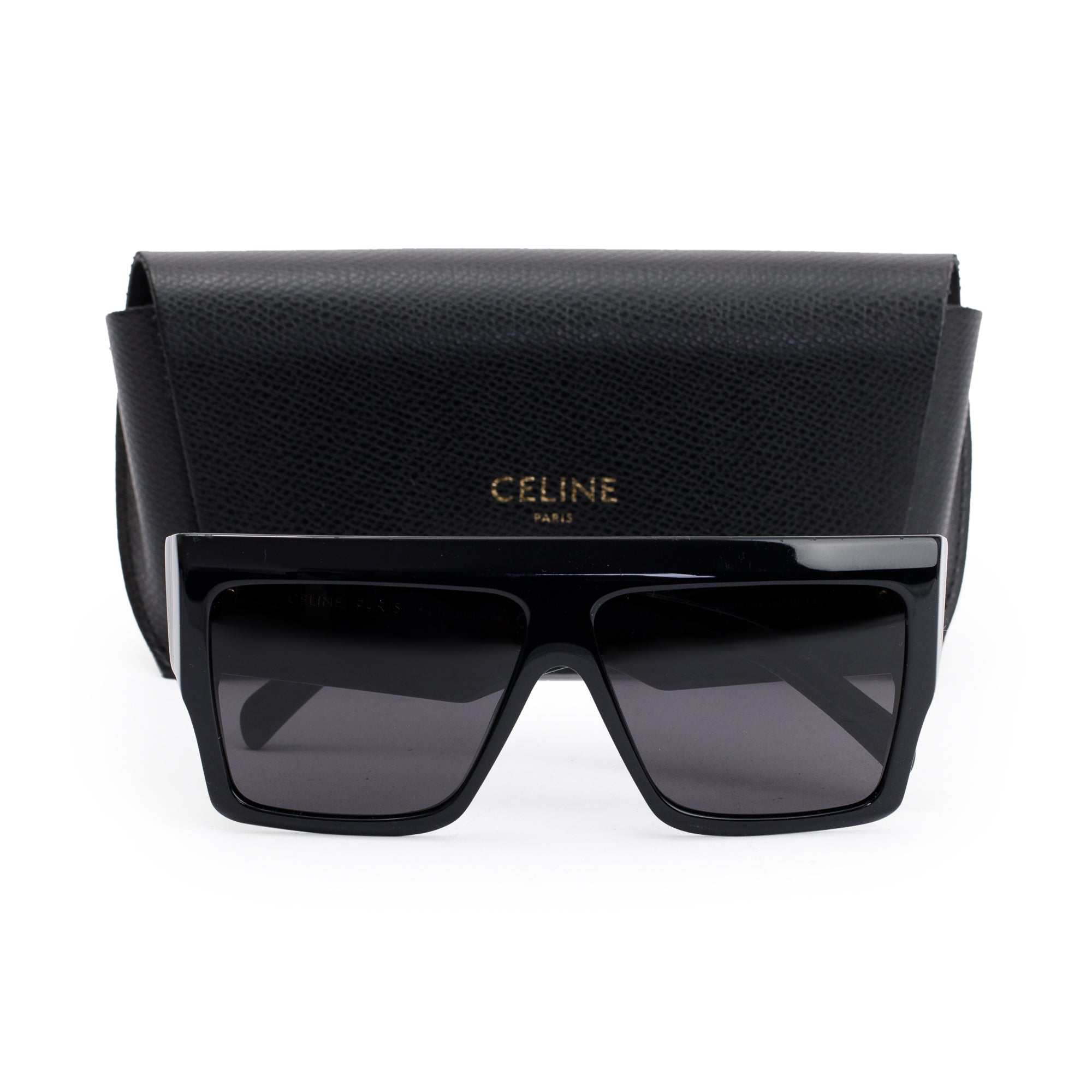 Celine CL400921 Black Oversized Square Sunglasses w/ Case